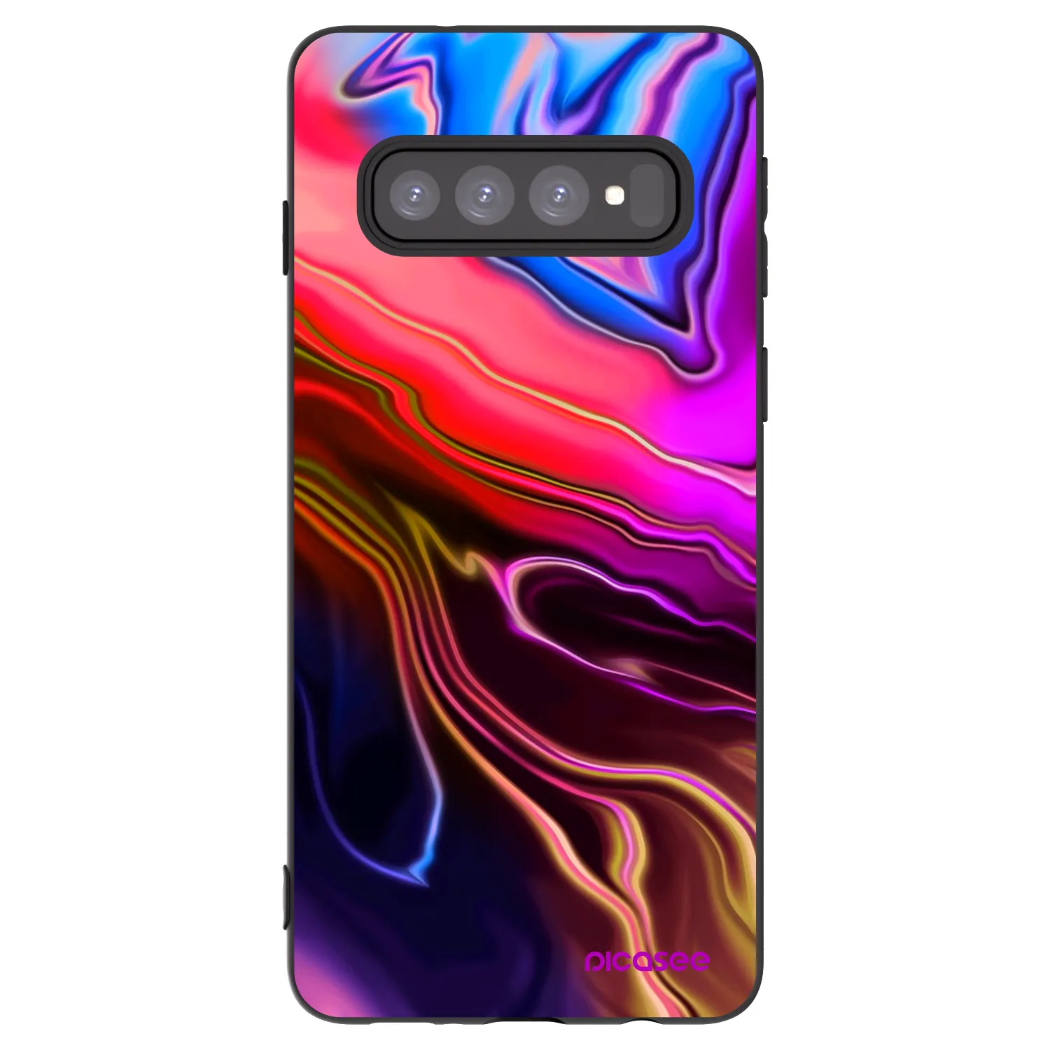 Picasee silikónový čierny obal pre Samsung Galaxy S10 G973 - Electric
