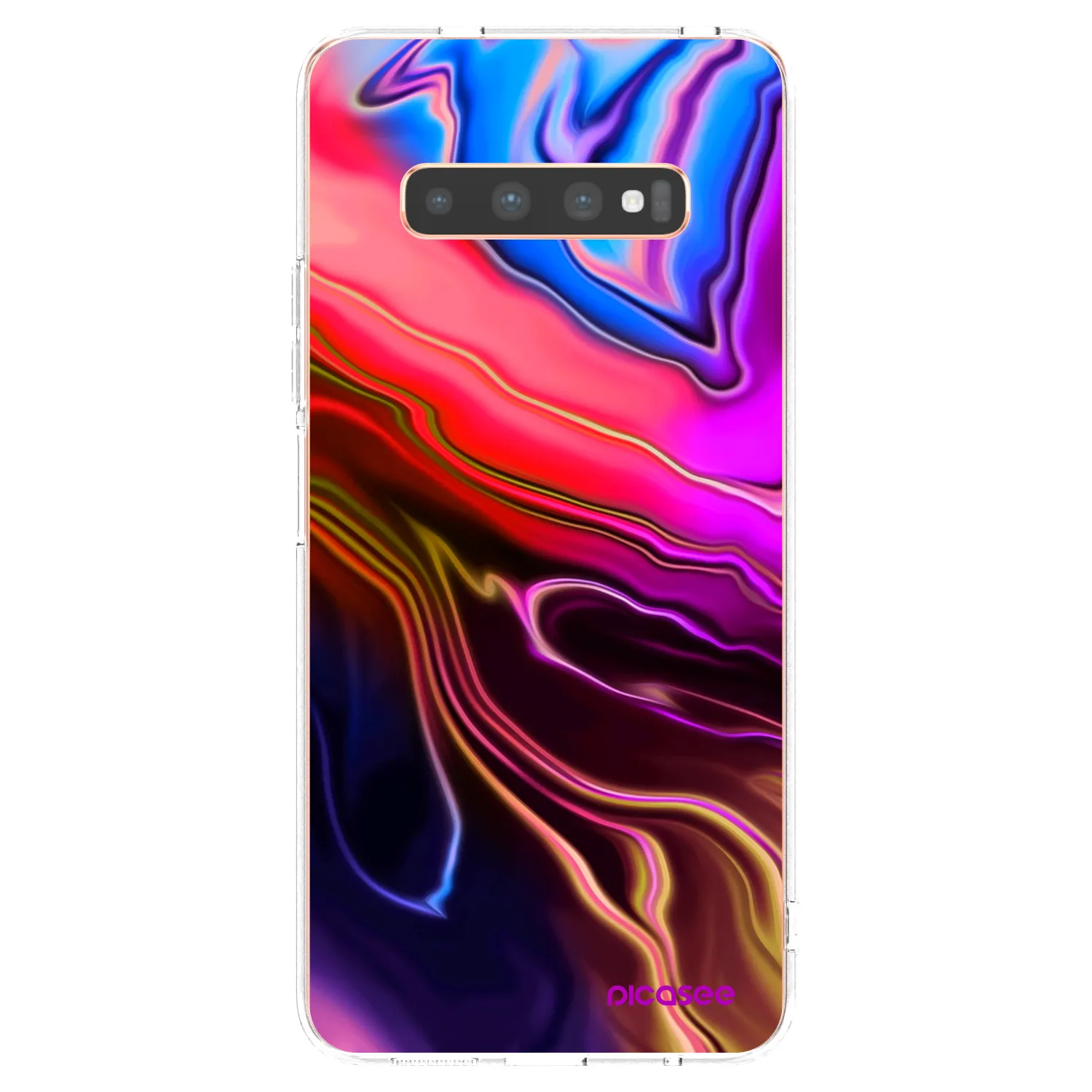 Picasee silikónový prehľadný obal pre Samsung Galaxy S10 Plus G975 - Electric