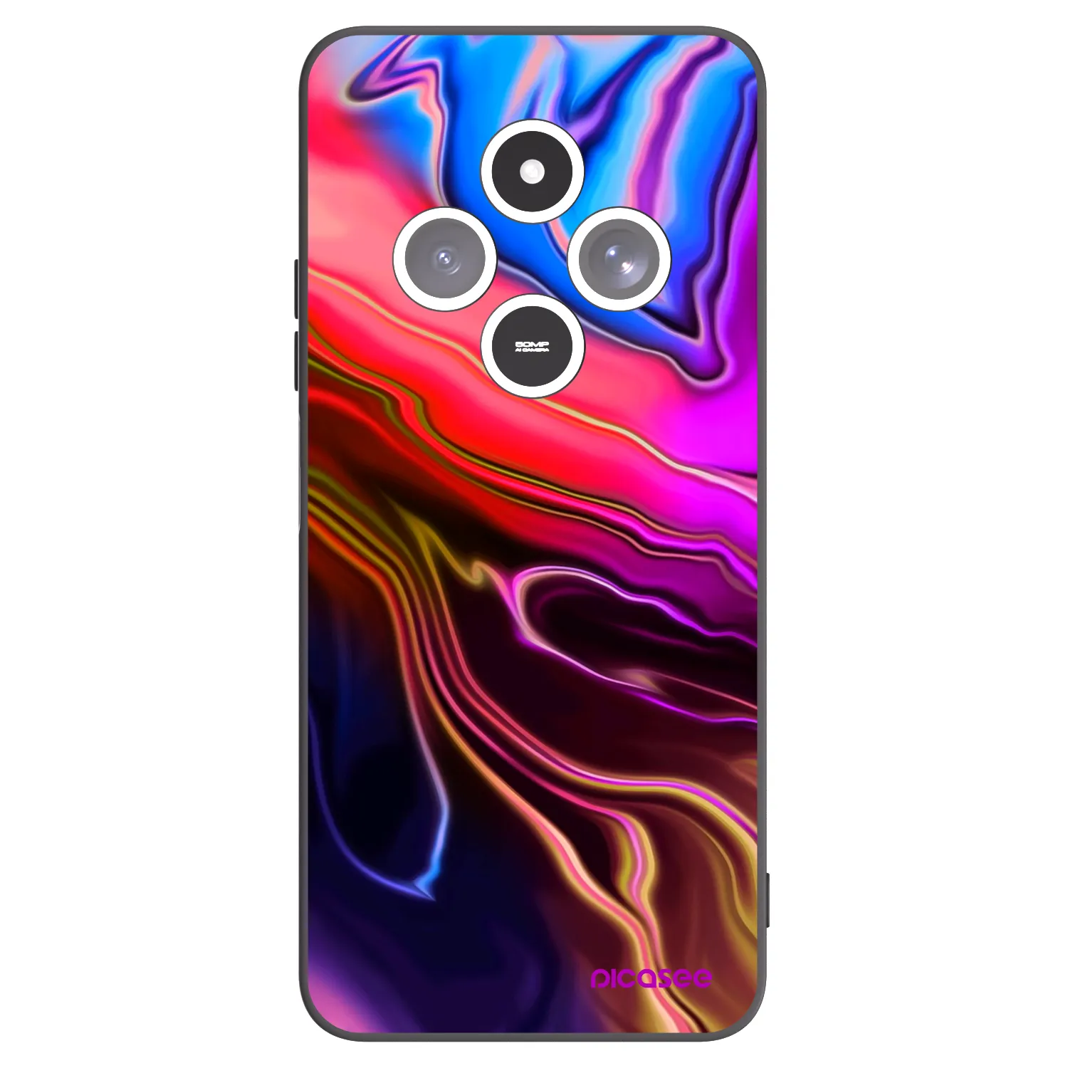 Picasee silikónový čierny obal pre Xiaomi Redmi 14C - Electric