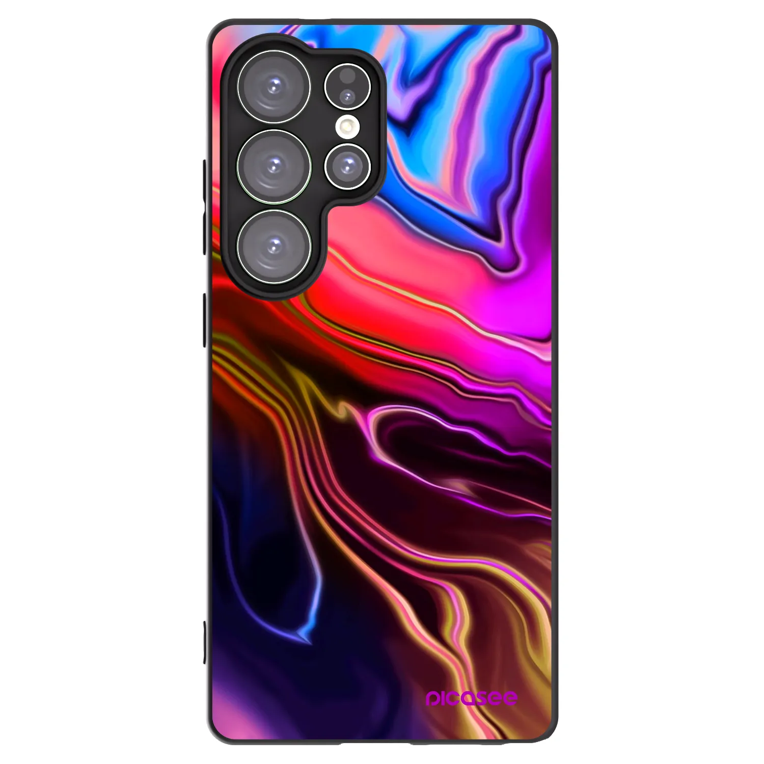 Picasee silikónový čierny obal pre Samsung Galaxy S25 Ultra 5G - Electric