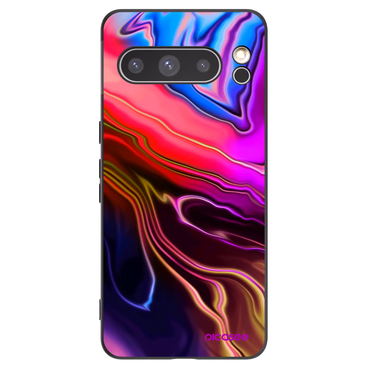 Picasee silikónový čierny obal pre Google Pixel 8 Pro - Electric