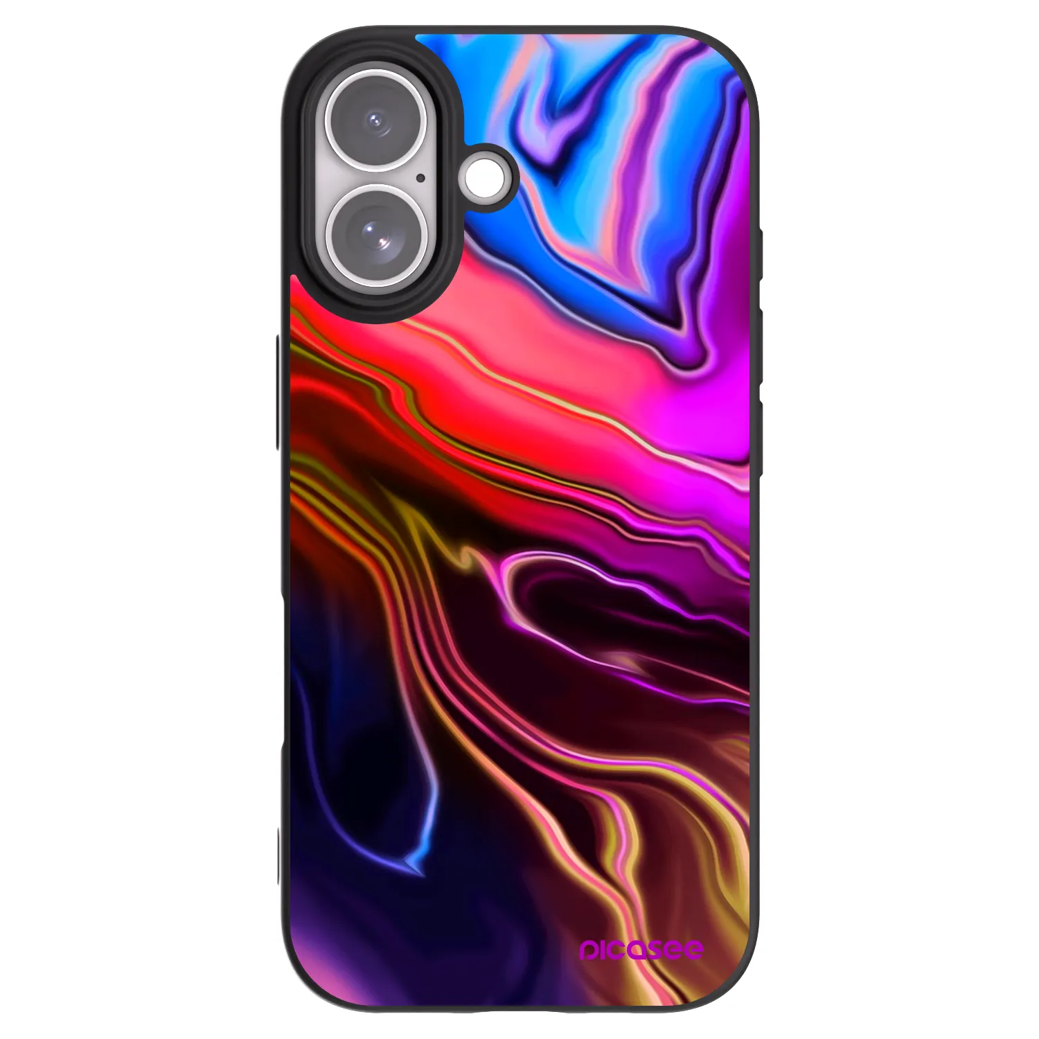 Picasee silikónový čierny obal pre Apple iPhone 17 - Electric