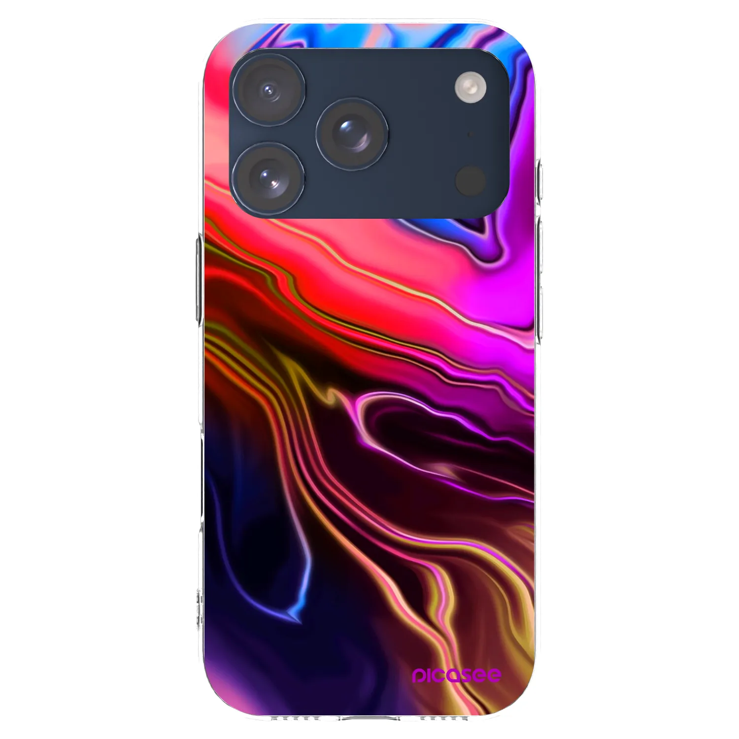 Picasee silikónový prehľadný obal pre Apple iPhone 17 Pro - Electric