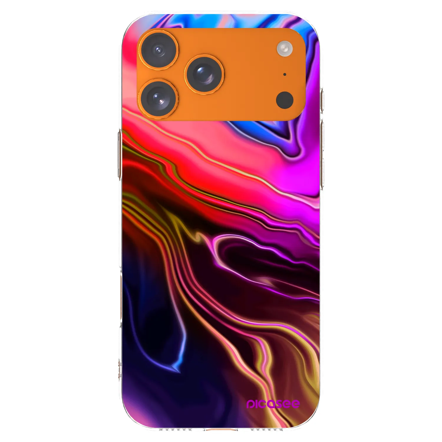 Picasee silikónový prehľadný obal pre Apple iPhone 17 Pro Max - Electric