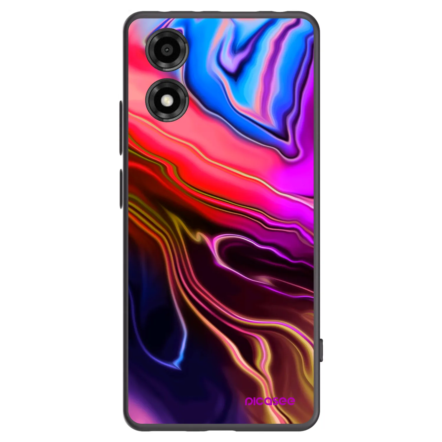 Picasee silikónový čierny obal pre Motorola Moto E14 - Electric
