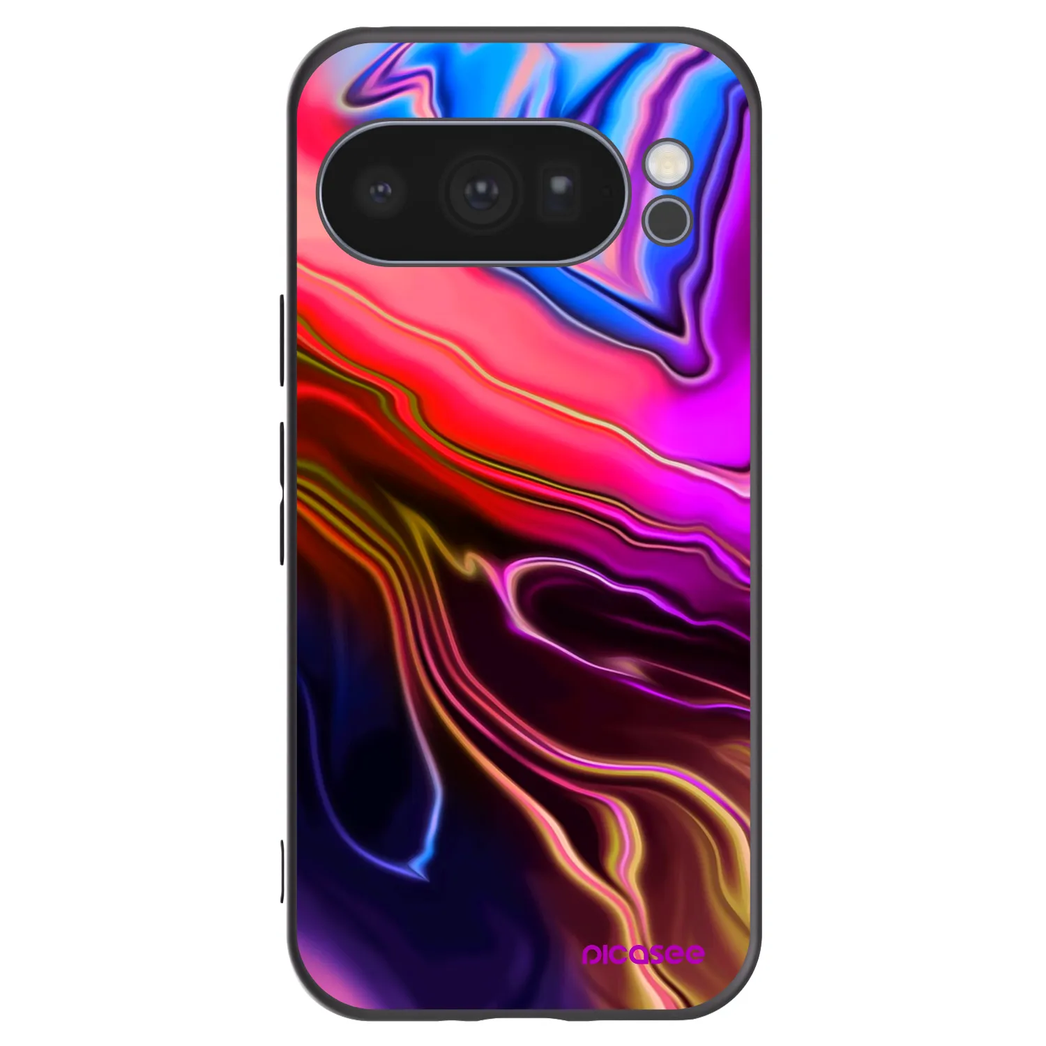 Picasee silikónový čierny obal pre Google Pixel 10 Pro - Electric