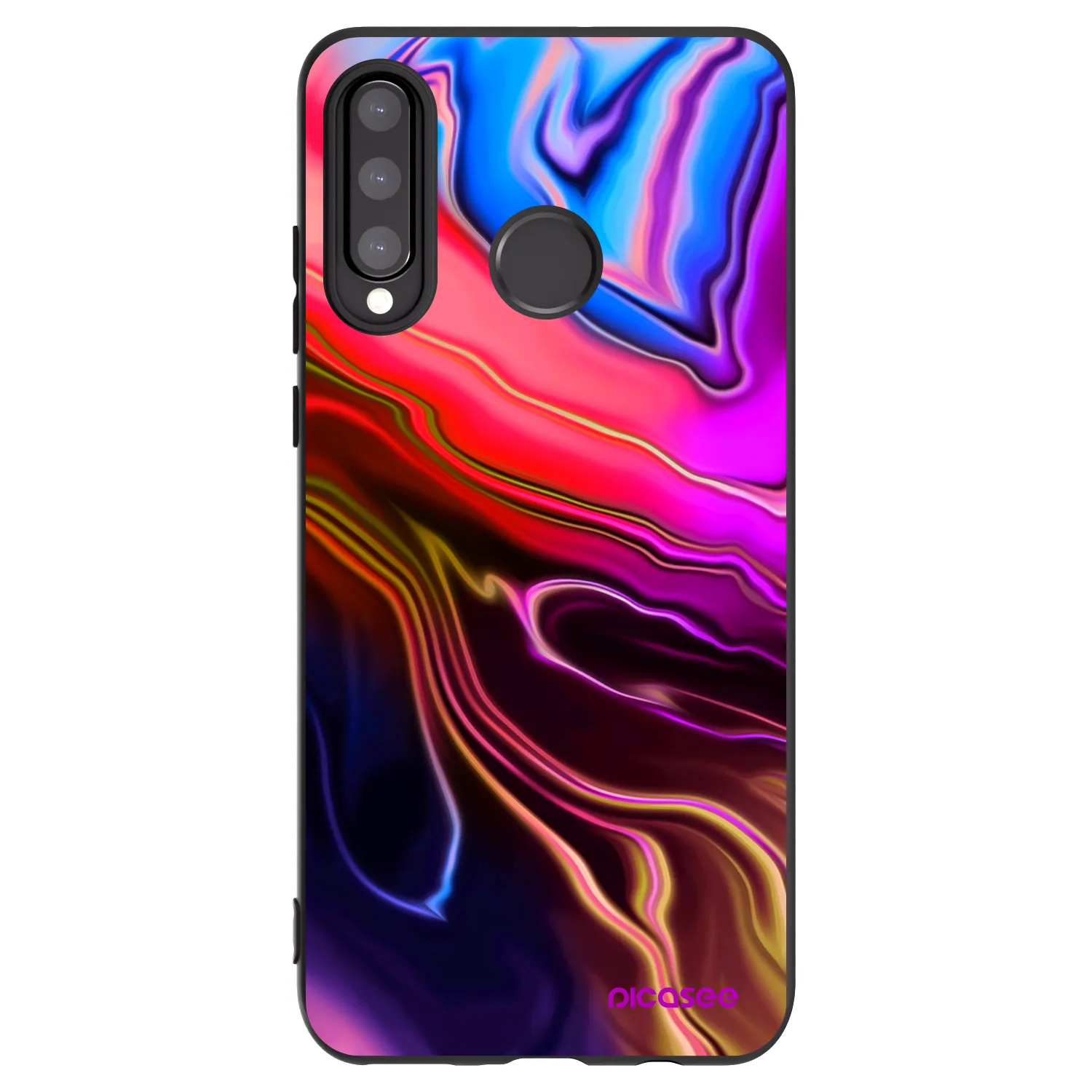 Picasee silikónový čierny obal pre Huawei P30 Lite - Electric