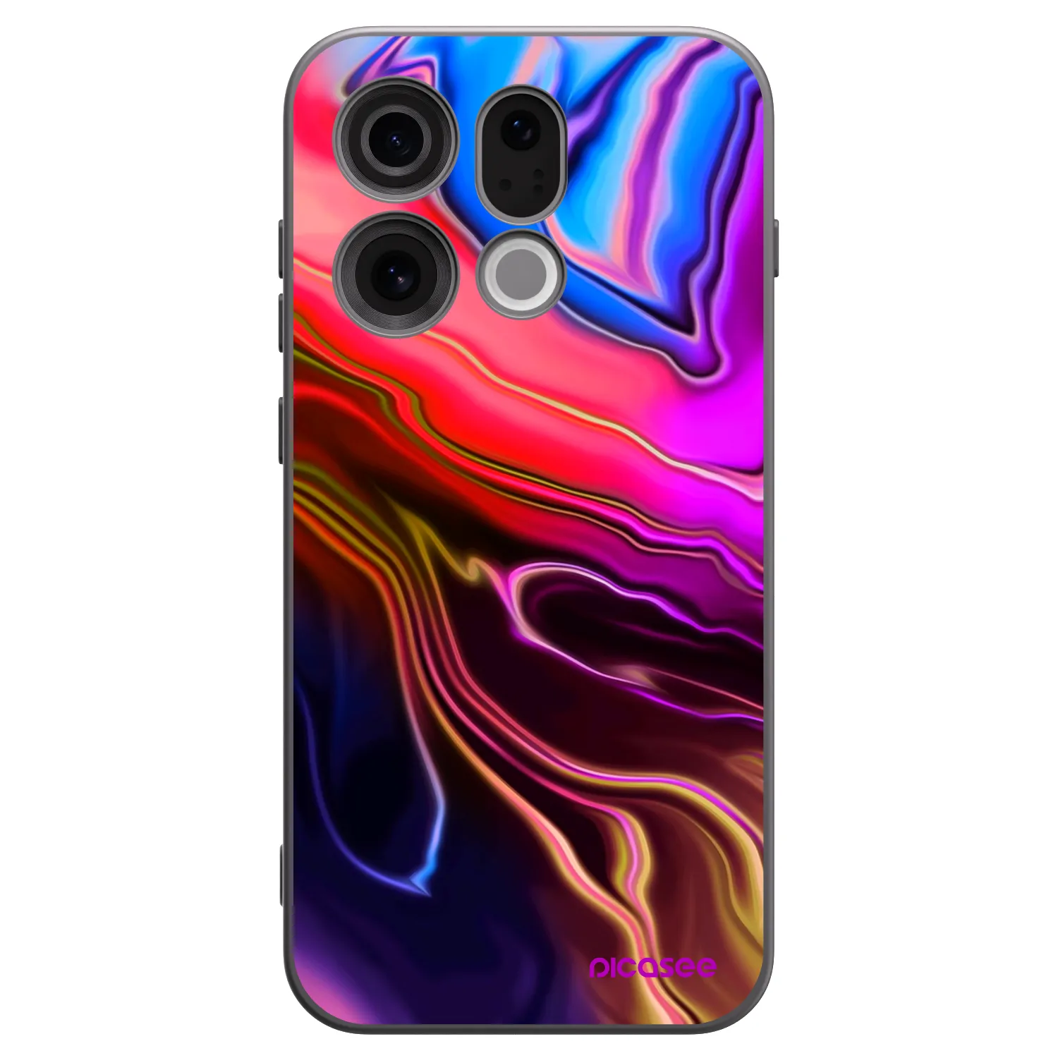 Picasee silikónový čierny obal pre OPPO Find X9 - Electric