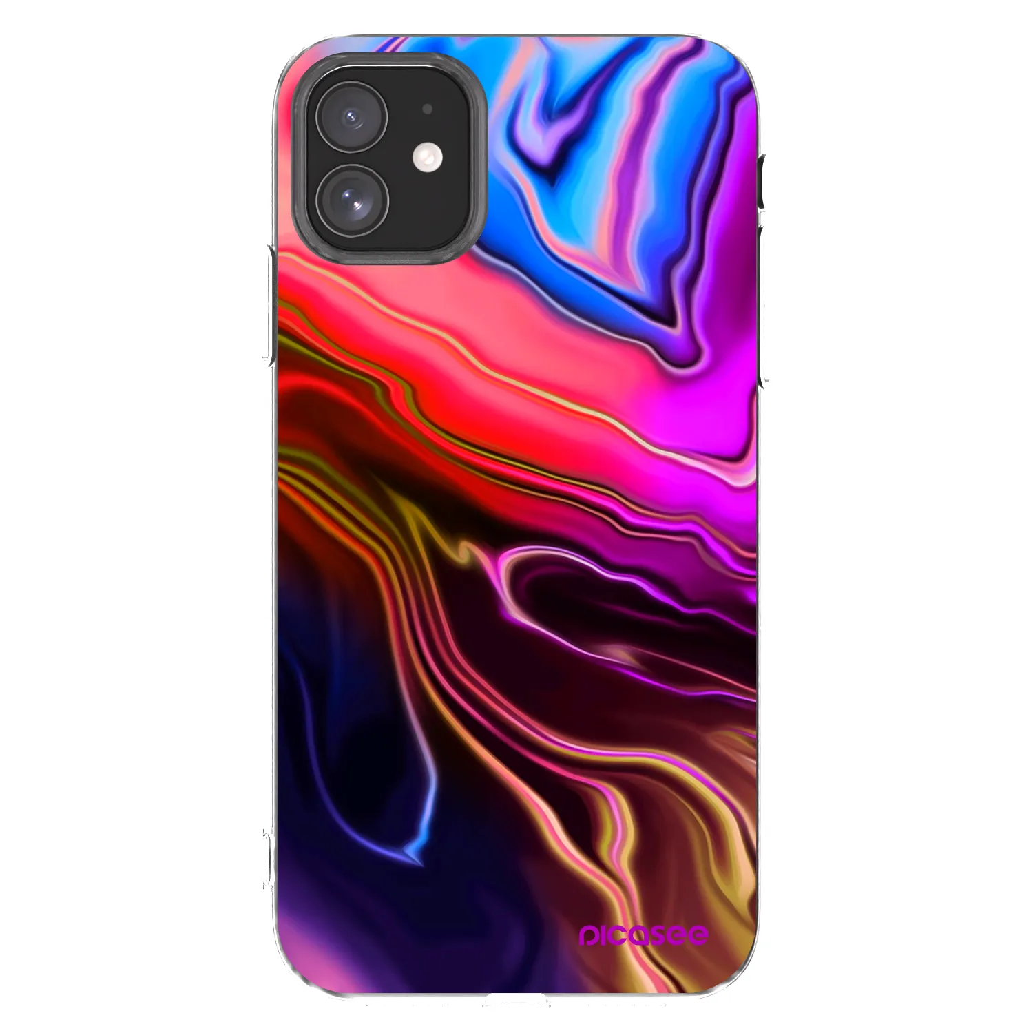 Picasee silikónový prehľadný obal pre Apple iPhone 11 - Electric