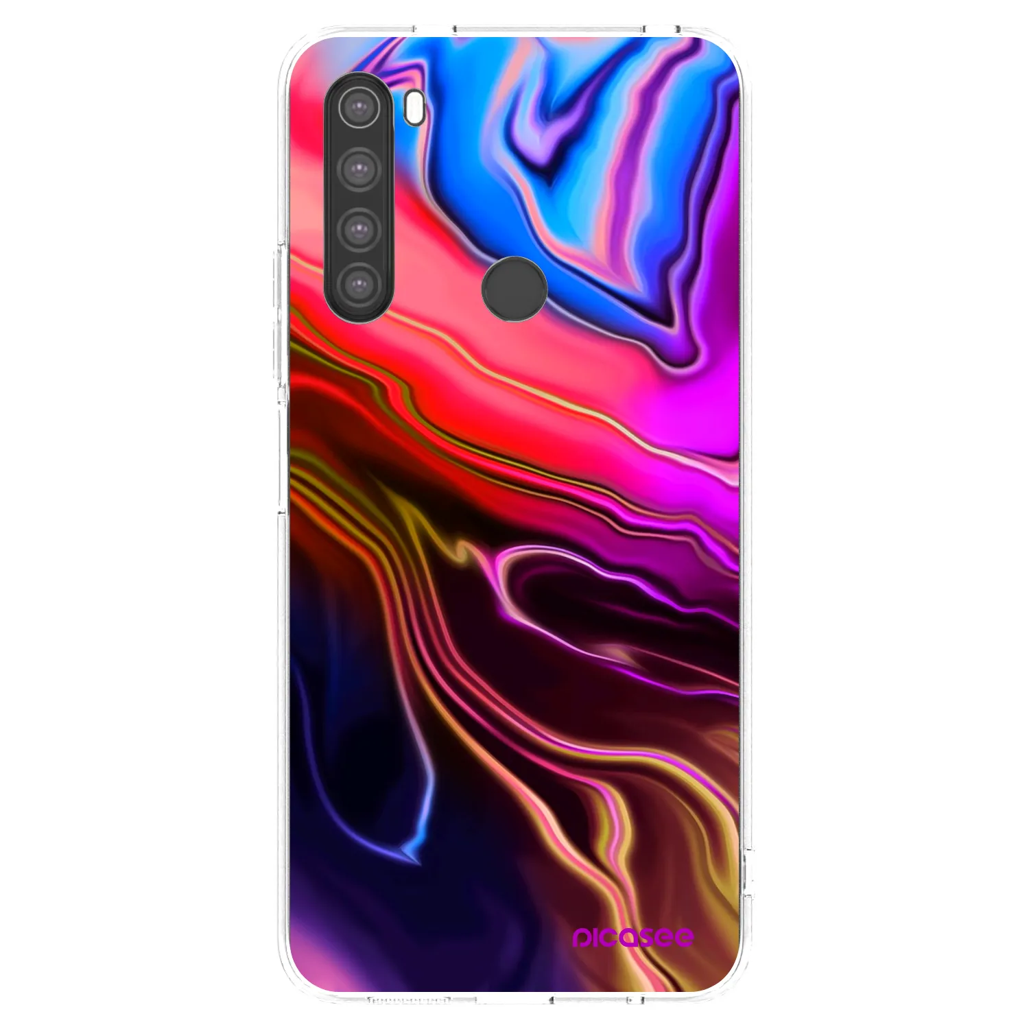 Picasee silikónový prehľadný obal pre Xiaomi Redmi Note 8 - Electric