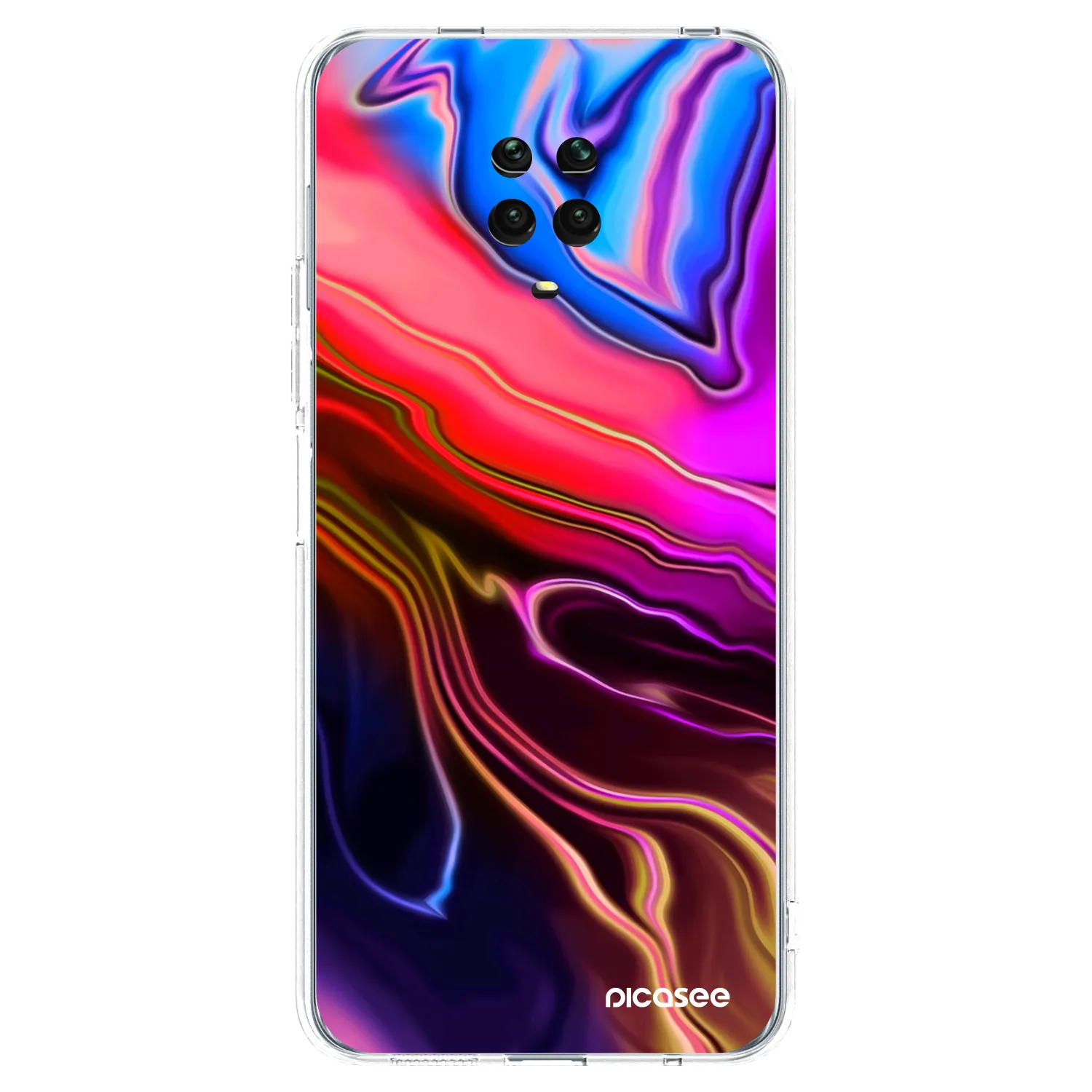 Picasee silikónový prehľadný obal pre Xiaomi Redmi Note 9S - Electric