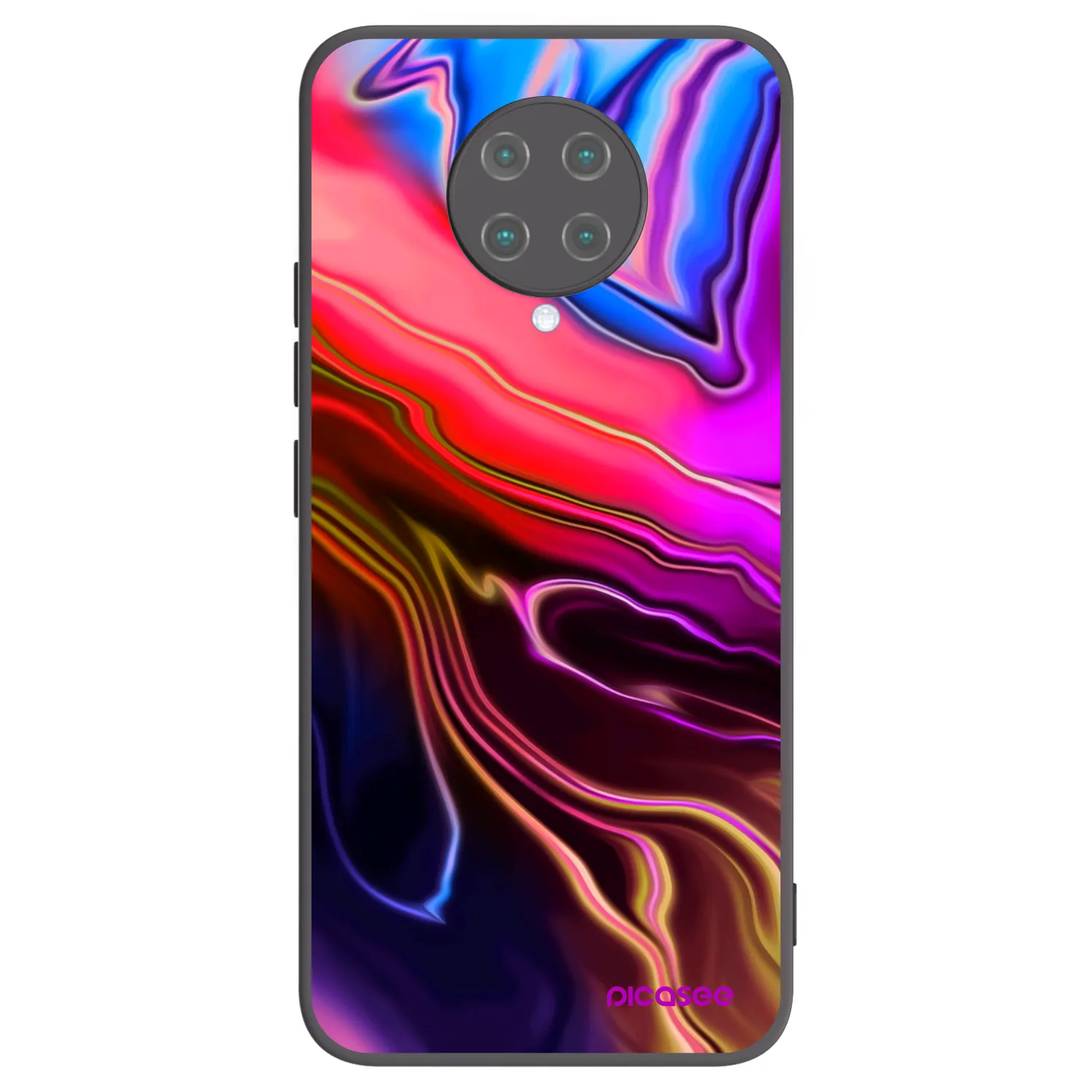 Picasee silikónový čierny obal pre Xiaomi Poco F2 Pro - Electric