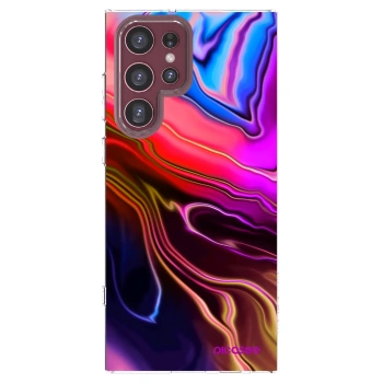 Picasee silikónový prehľadný obal pre Samsung Galaxy S22 Ultra 5G - Electric