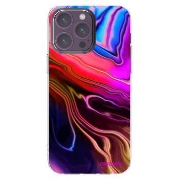 Picasee silikónový prehľadný obal pre Apple iPhone 14 Pro Max - Electric