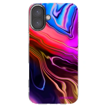 Picasee silikónový prehľadný obal pre Apple iPhone 16 Plus - Electric