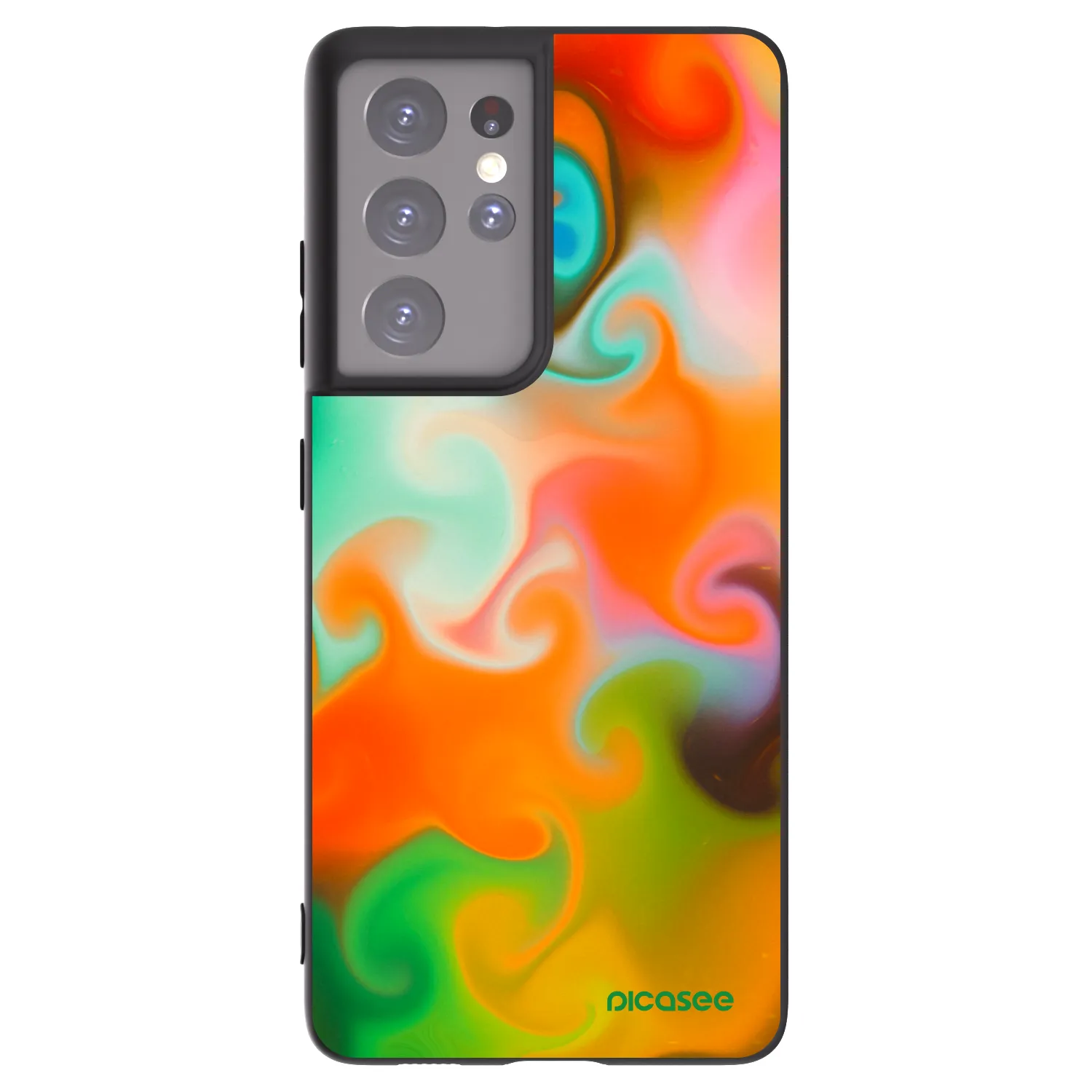 Picasee silikónový čierny obal pre Samsung Galaxy S21 Ultra 5G G998B - Juice