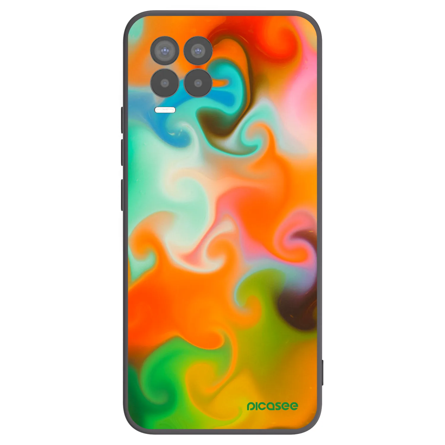 Picasee silikónový čierny obal pre Realme 8 4G - Juice