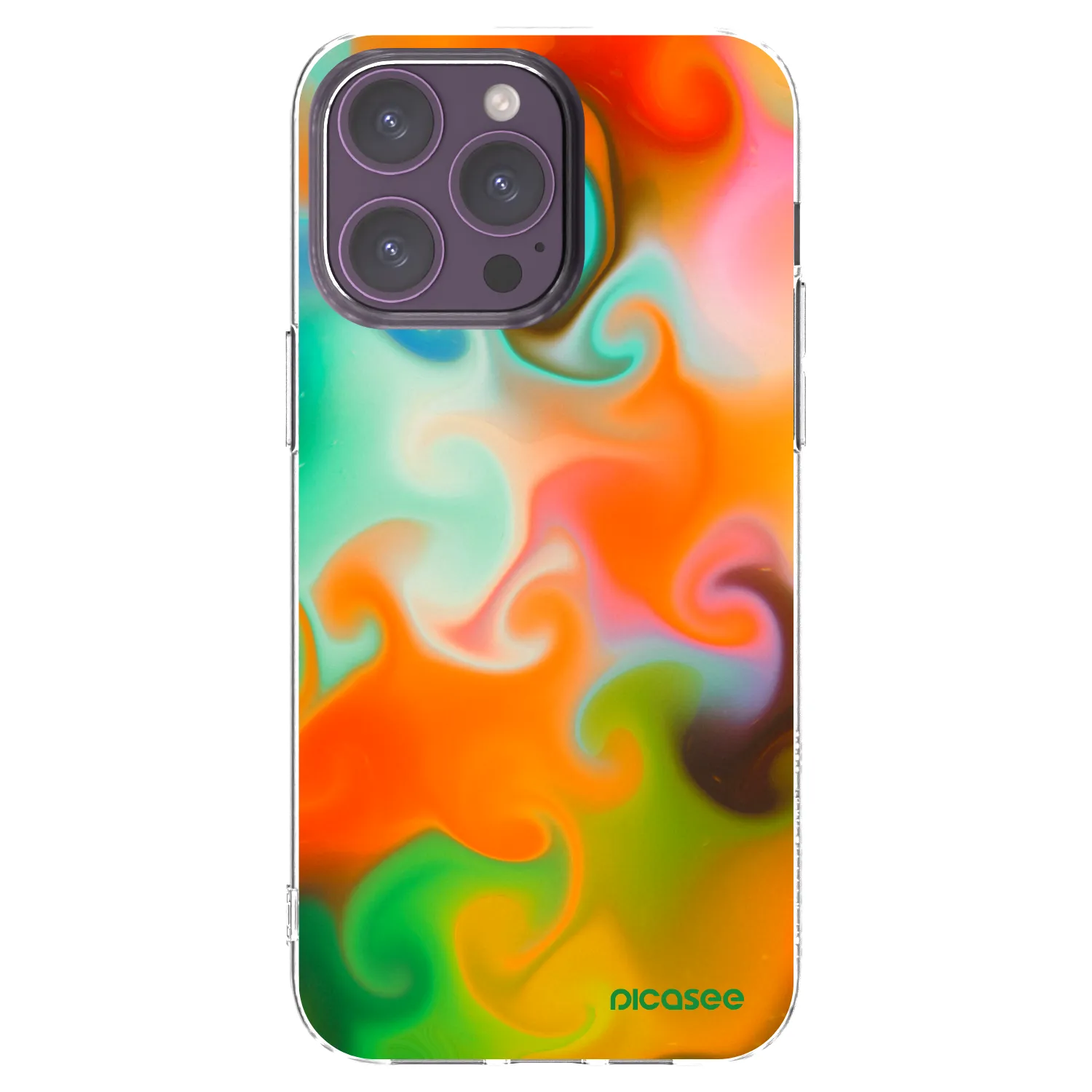 Picasee silikónový prehľadný obal pre Apple iPhone 14 Pro Max - Juice