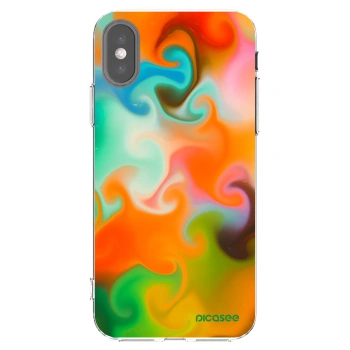 Picasee silikónový prehľadný obal pre Apple iPhone X/XS - Juice
