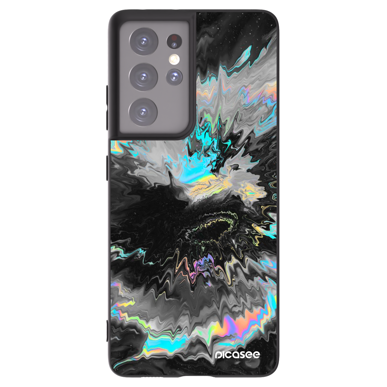 Picasee silikónový čierny obal pre Samsung Galaxy S21 Ultra 5G G998B - Magnetic