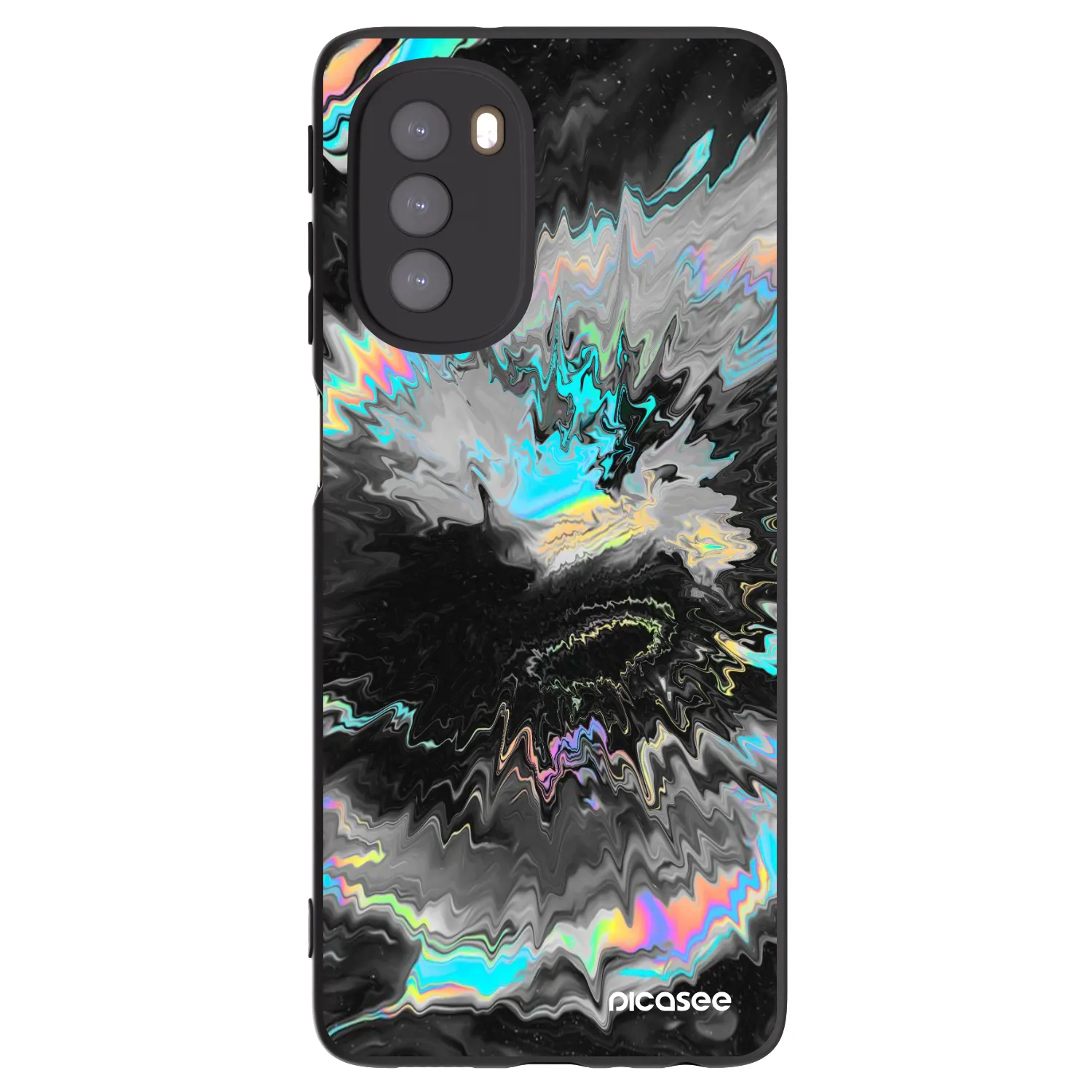 Picasee silikónový čierny obal pre Motorola Moto G51 - Magnetic