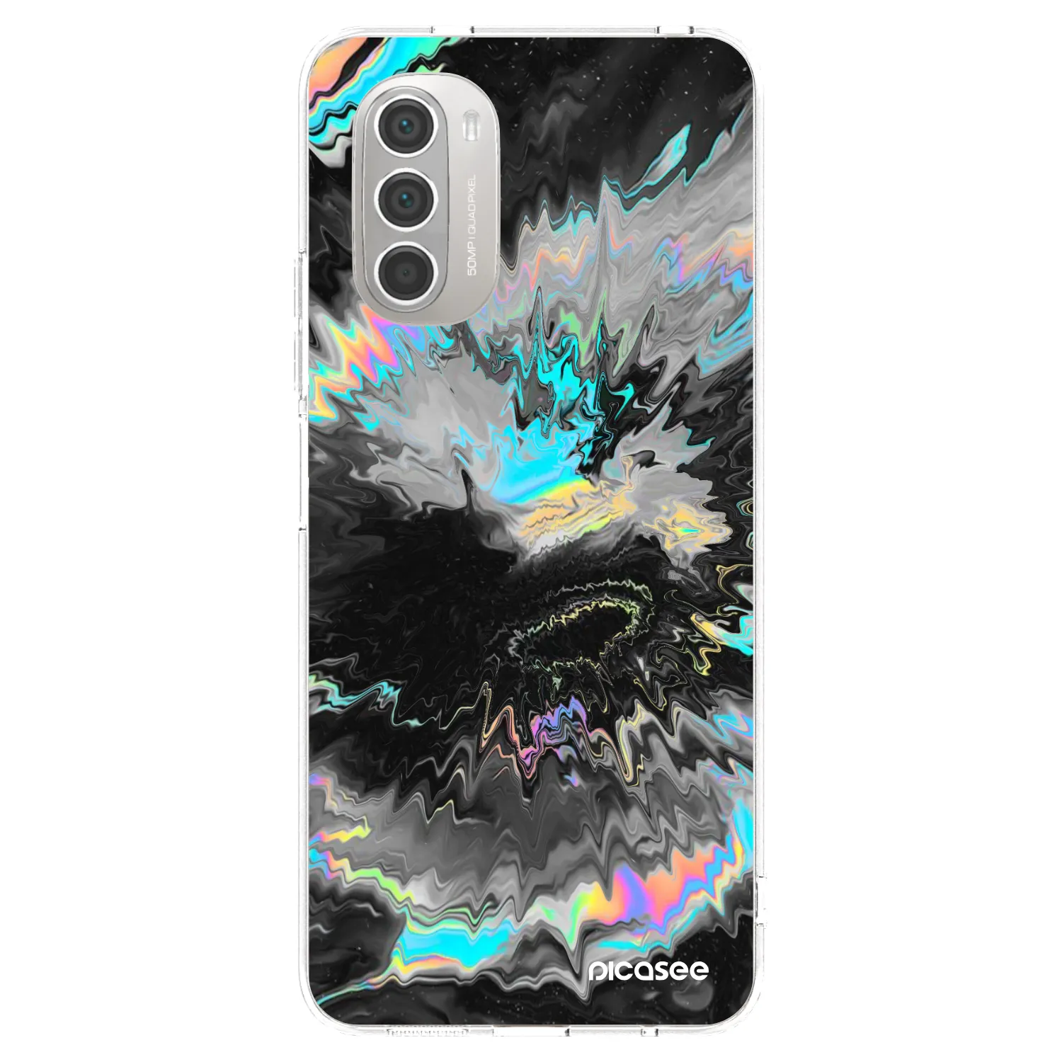 Picasee silikónový prehľadný obal pre Motorola Moto G51 - Magnetic
