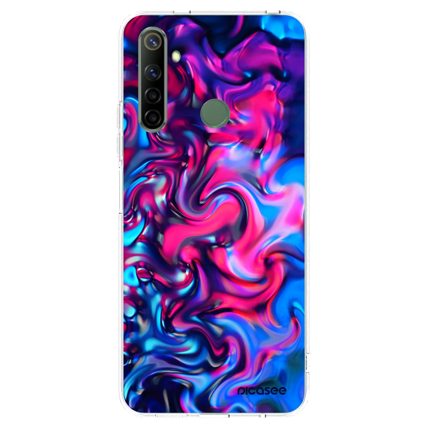 Picasee silikónový prehľadný obal pre Realme 6i - Redlight