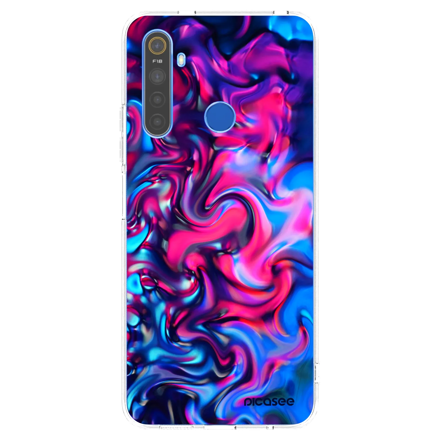 Picasee silikónový prehľadný obal pre Realme 5 - Redlight