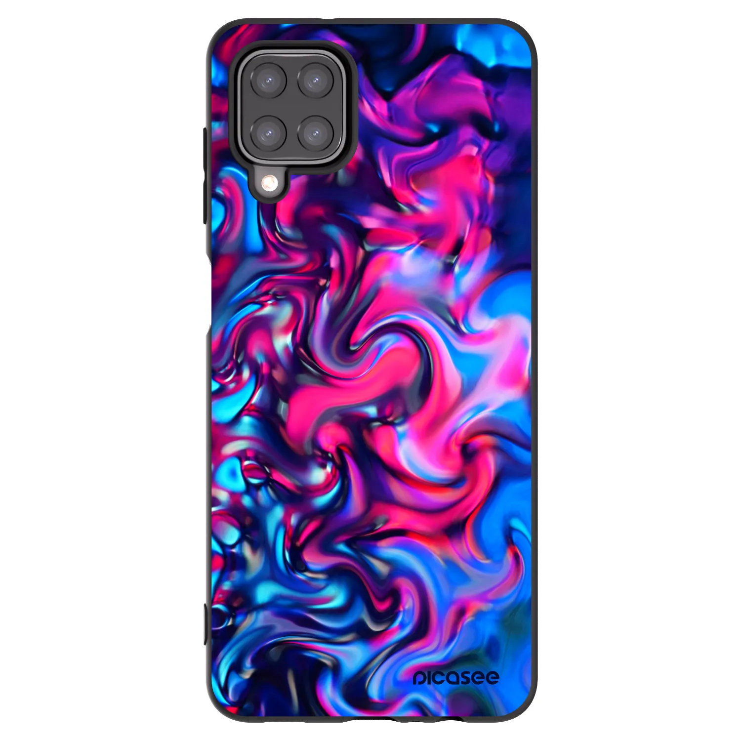 Picasee silikónový čierny obal pre Samsung Galaxy A12 A125F - Redlight