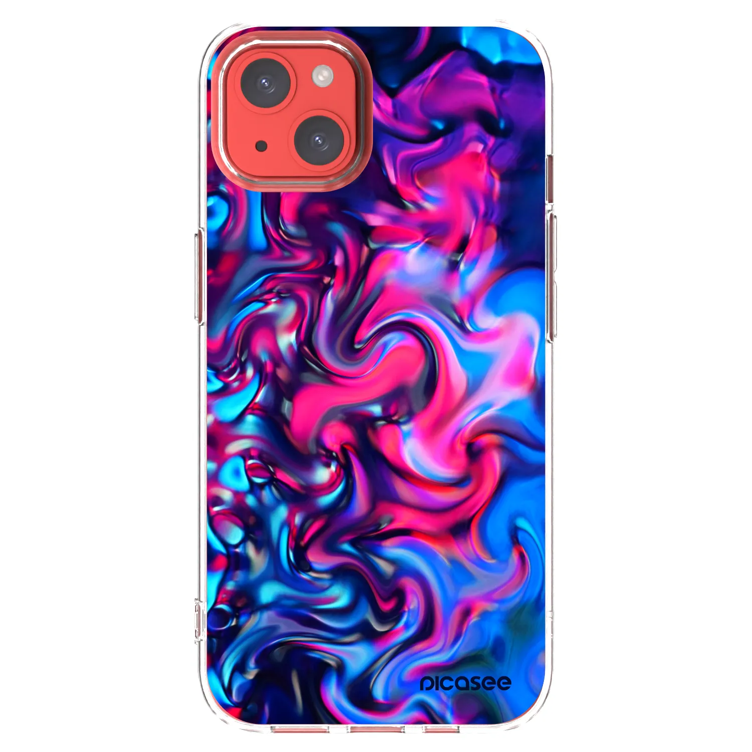 Picasee silikónový prehľadný obal pre Apple iPhone 13 - Redlight