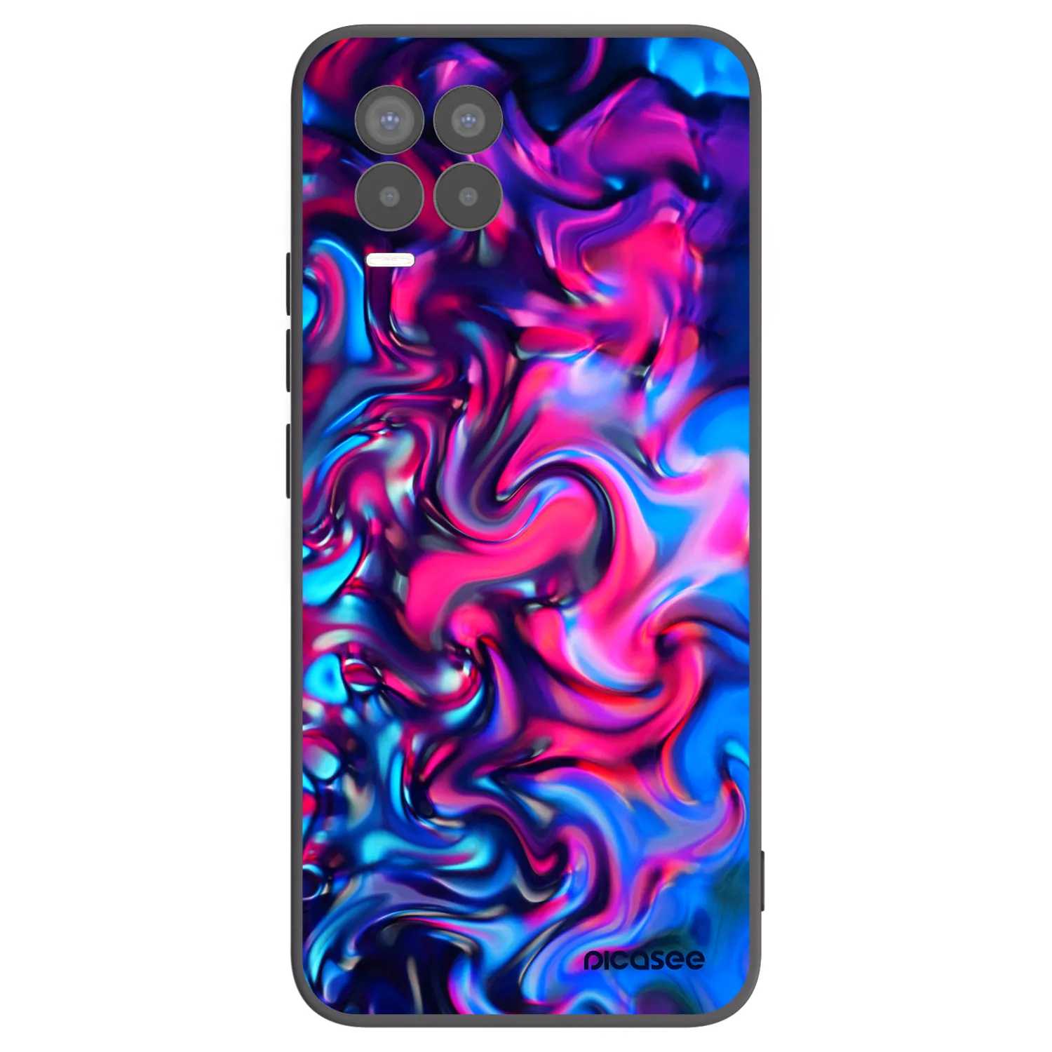 Picasee silikónový čierny obal pre Realme 8 Pro - Redlight