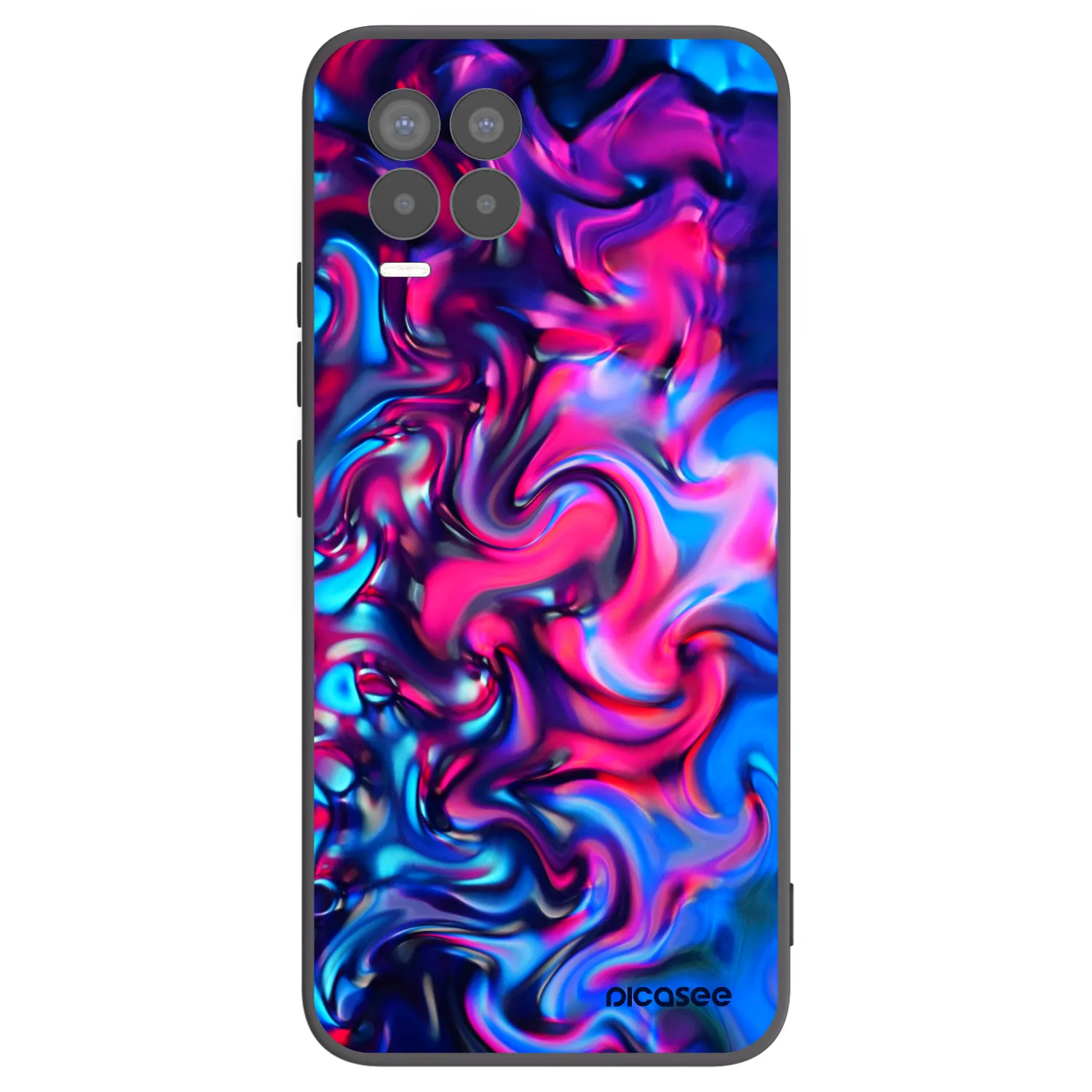 Picasee silikónový čierny obal pre Realme 8 4G - Redlight