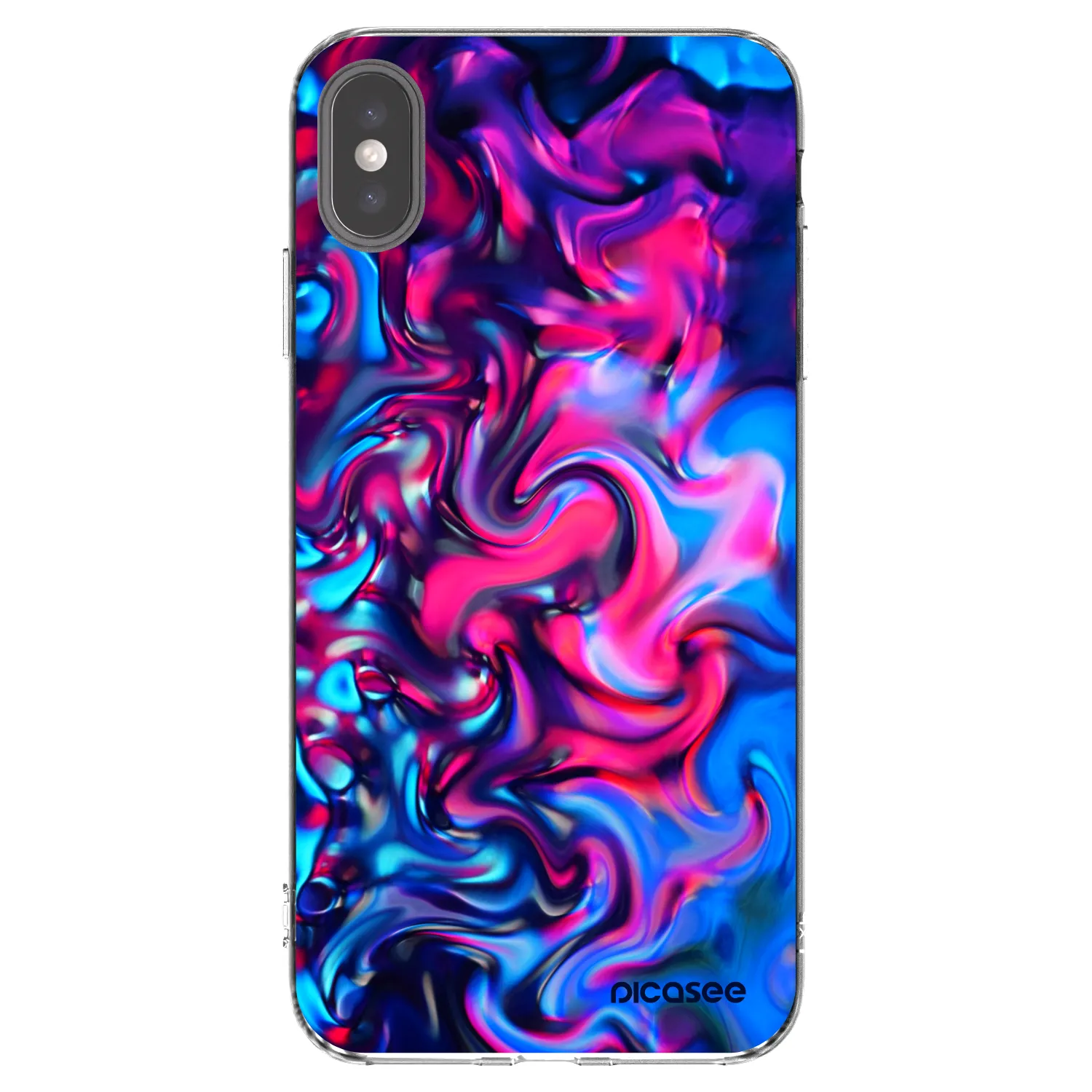 Picasee silikónový prehľadný obal pre Apple iPhone XS Max - Redlight