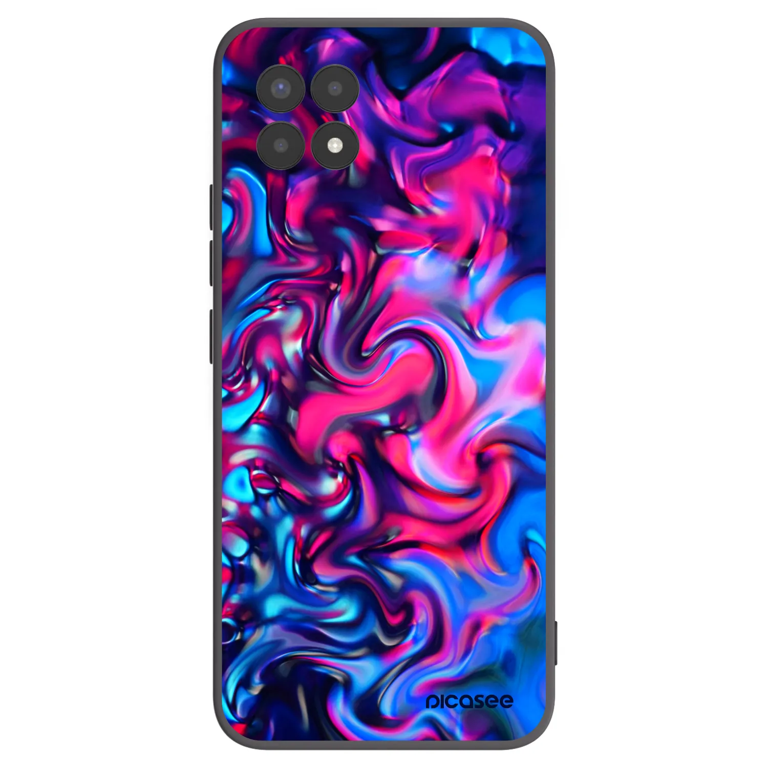 Picasee silikónový čierny obal pre Realme 8i - Redlight