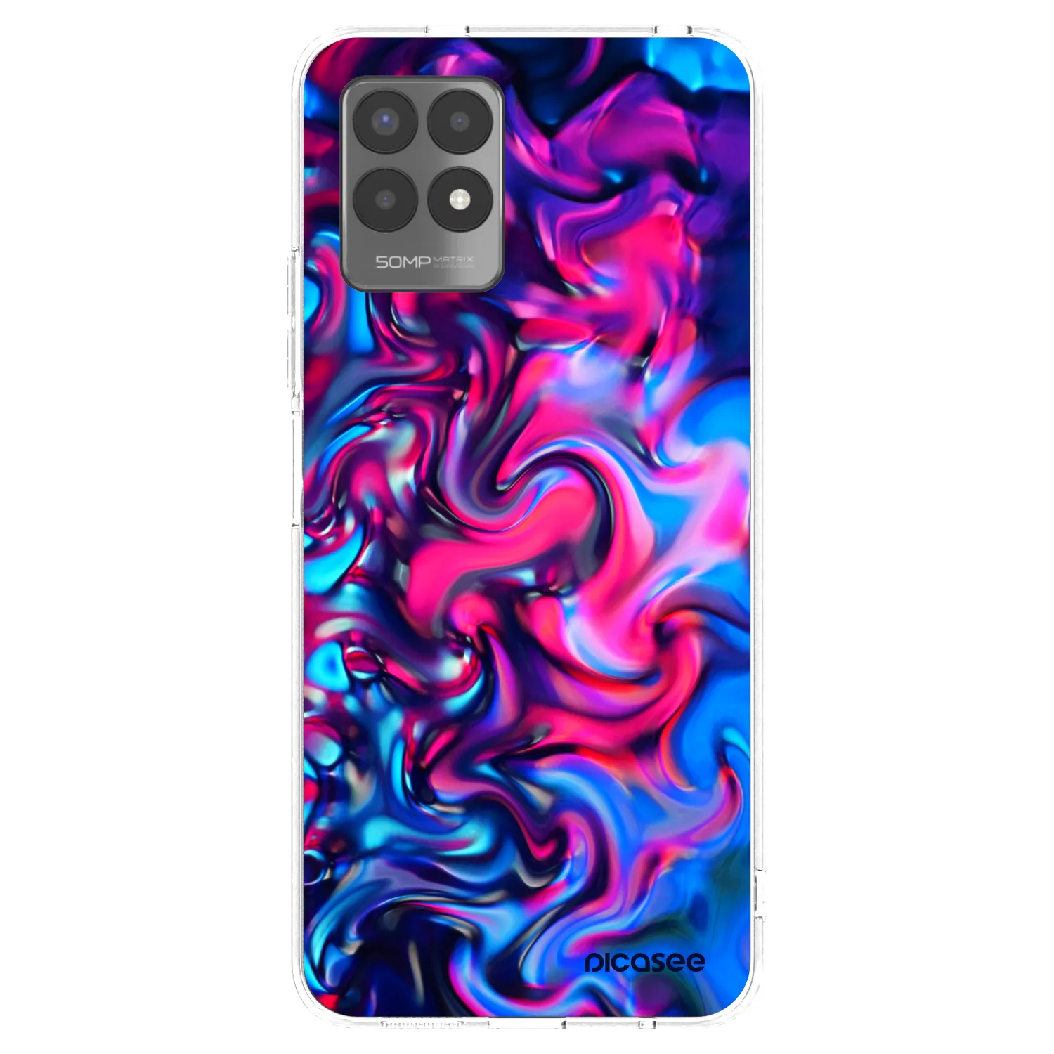 Silikónový prehľadný obal pre Realme 8i - Redlight