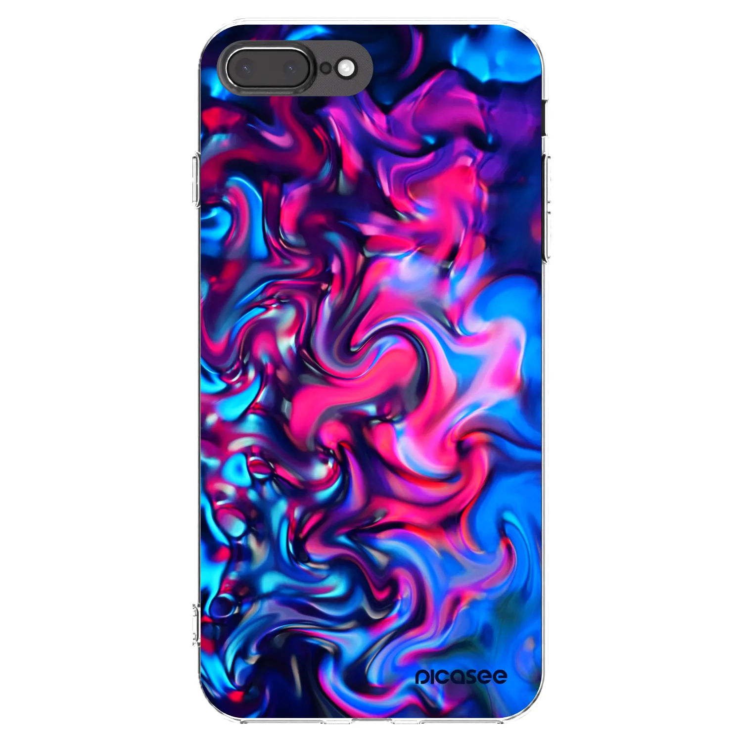 Picasee silikónový prehľadný obal pre Apple iPhone 7 Plus - Redlight