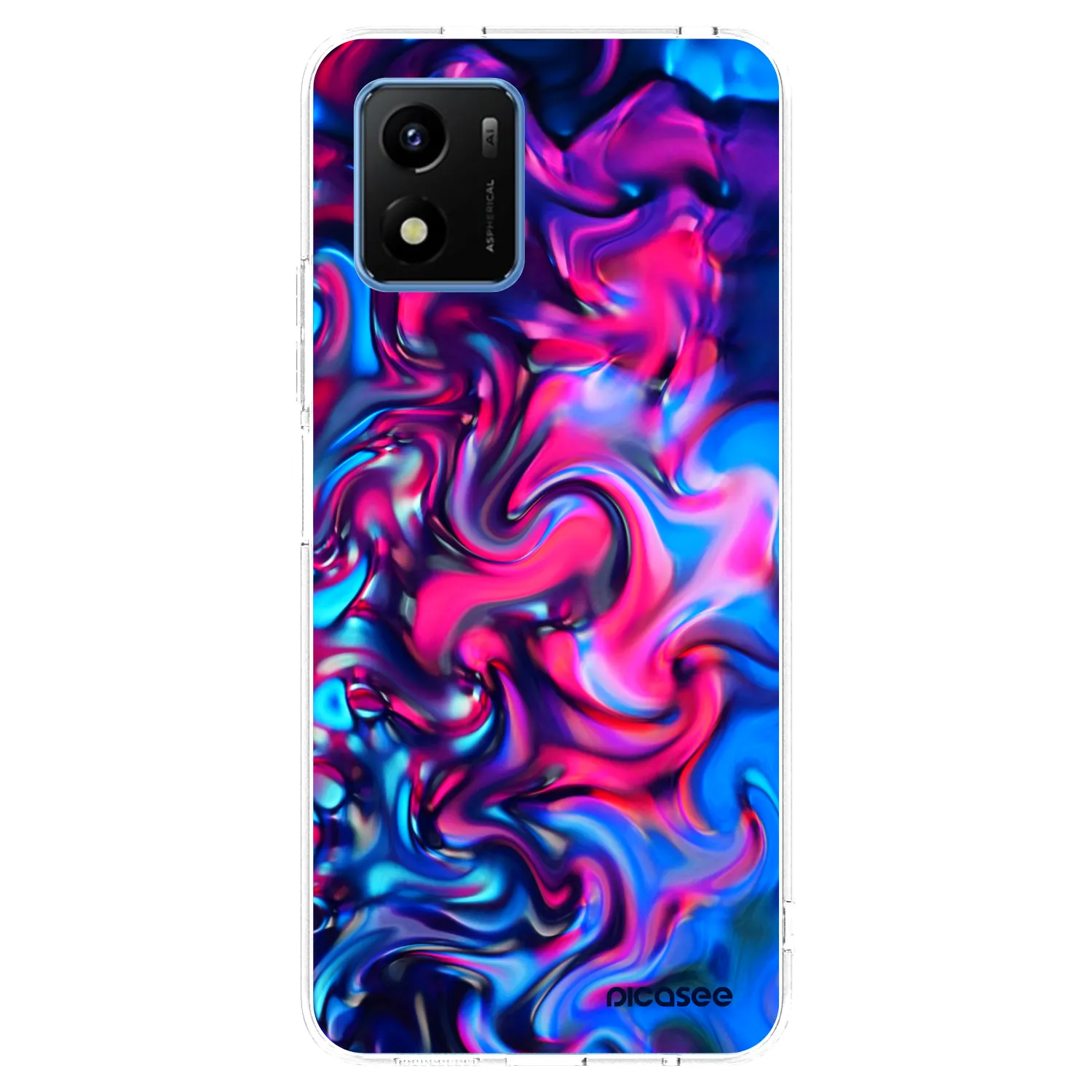 Picasee silikónový prehľadný obal pre Vivo Y01 - Redlight