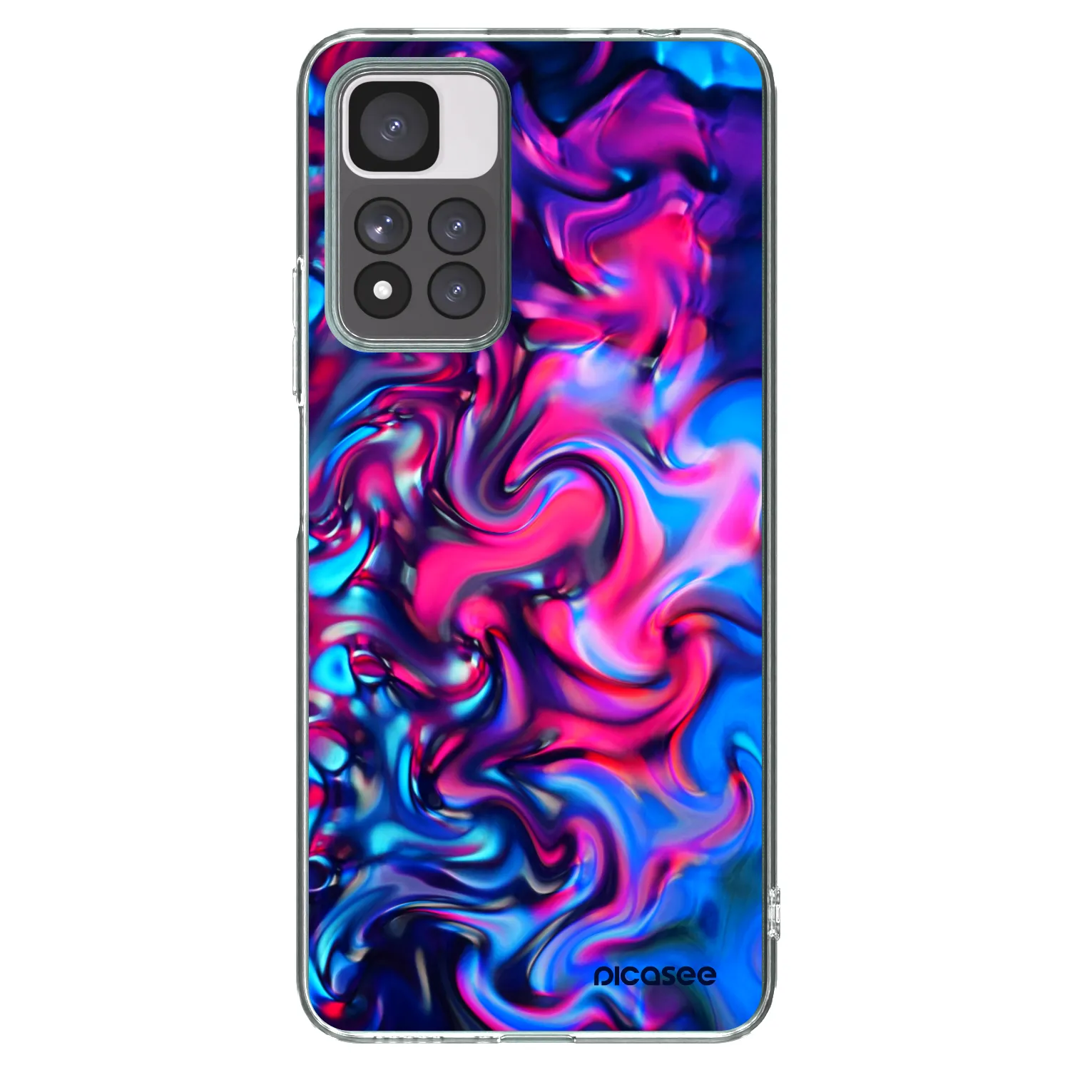 Picasee silikónový prehľadný obal pre Xiaomi Redmi Note 11 Pro+ 5G - Redlight
