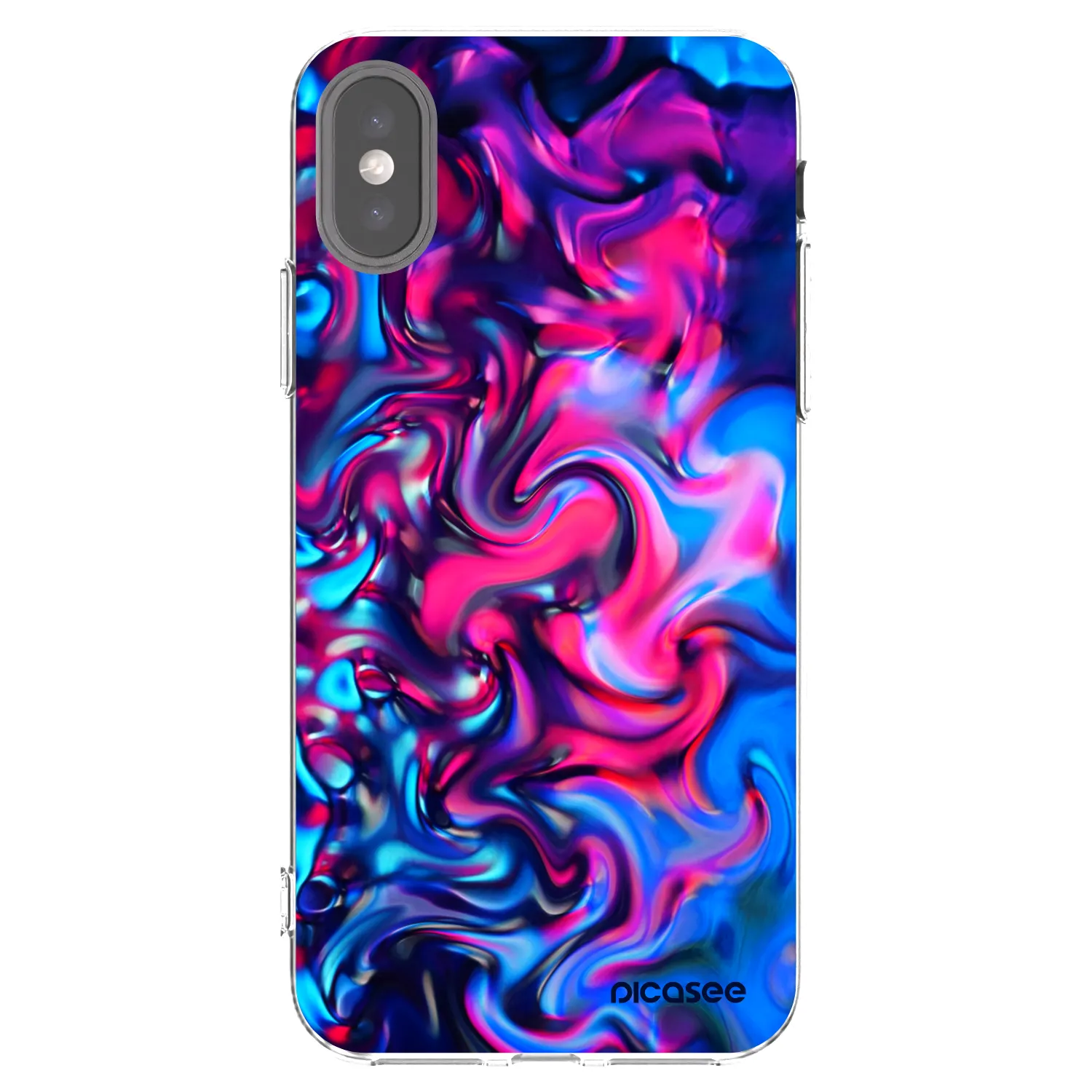 Picasee silikónový prehľadný obal pre Apple iPhone X/XS - Redlight