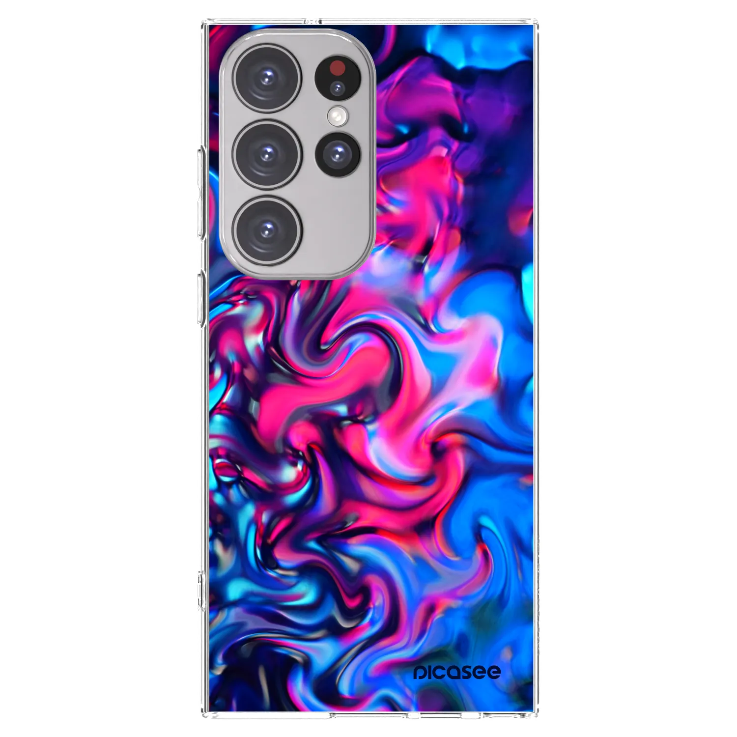 Picasee silikónový prehľadný obal pre Samsung Galaxy S23 Ultra 5G - Redlight