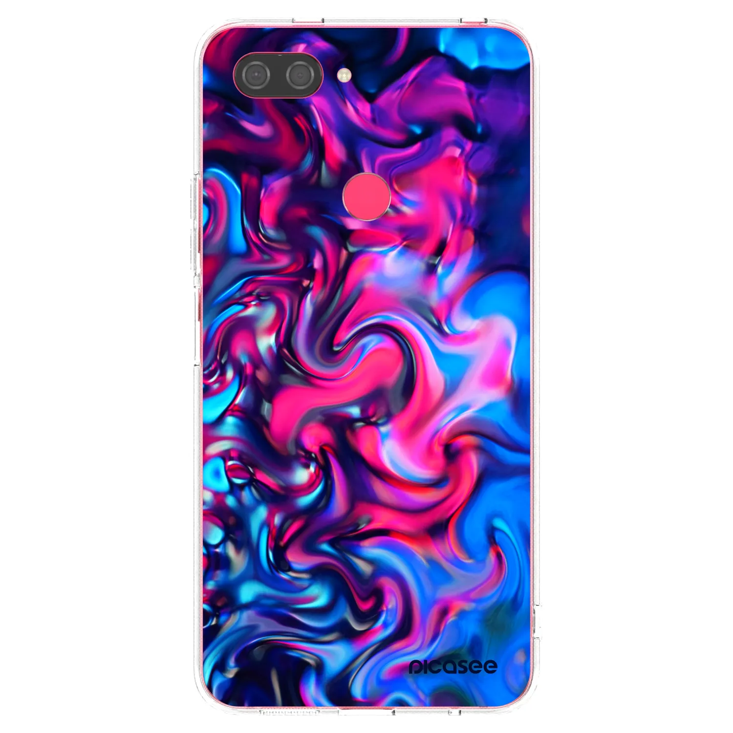 Picasee silikónový prehľadný obal pre Xiaomi Mi 8 Lite - Redlight