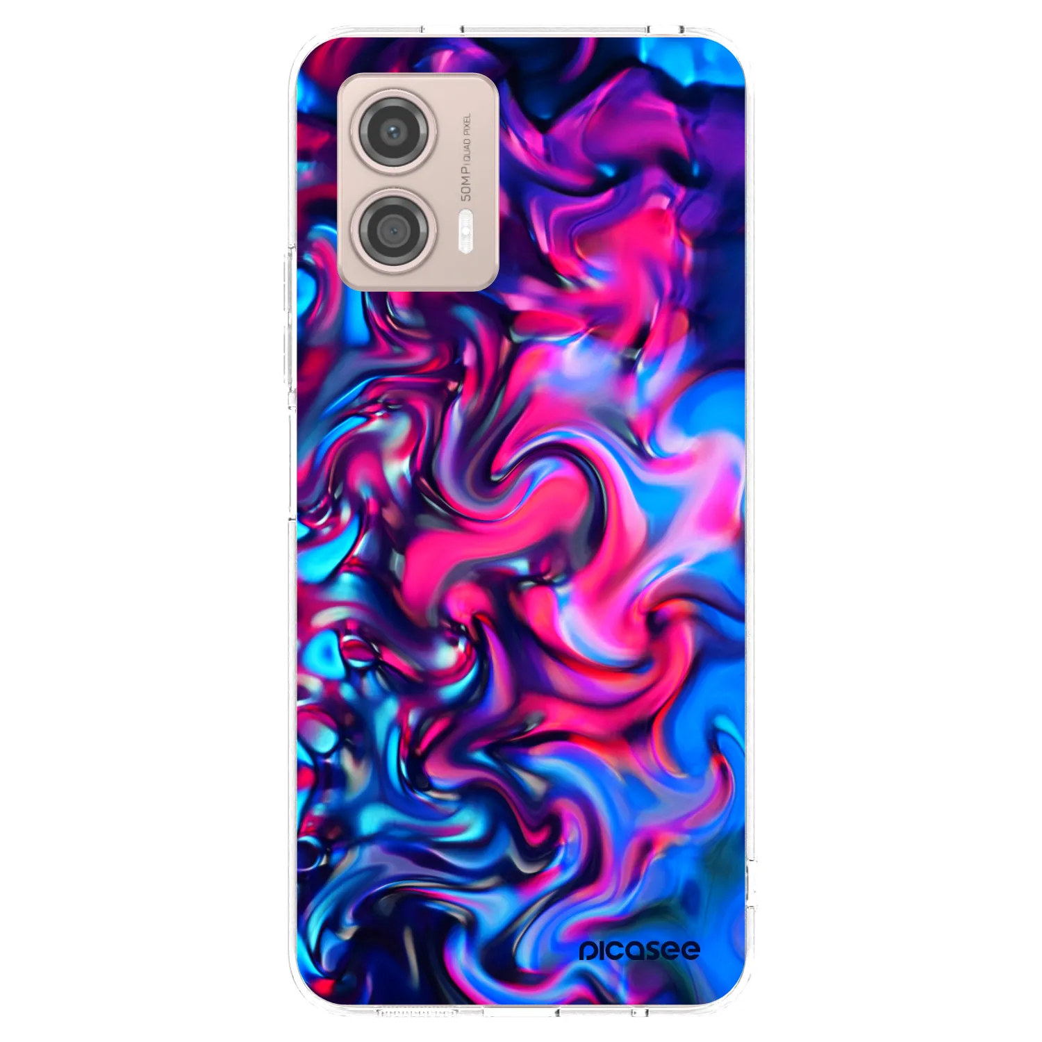 Silikónový prehľadný obal pre Motorola Moto G53 5G - Redlight