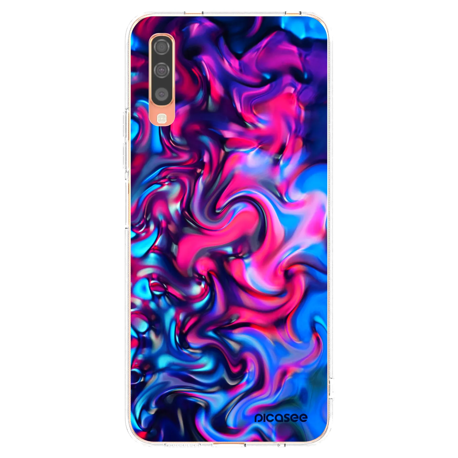 Picasee silikónový prehľadný obal pre Samsung Galaxy A70 A705F - Redlight