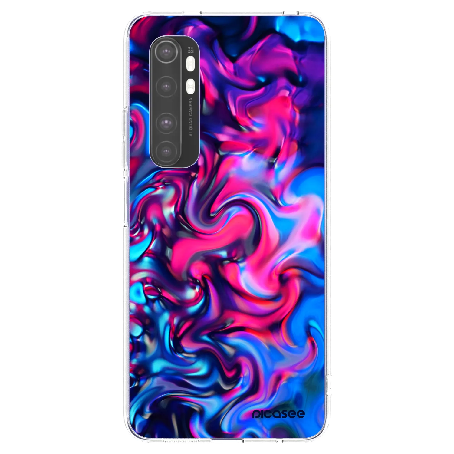 Picasee silikónový prehľadný obal pre Xiaomi Mi Note 10 Lite - Redlight