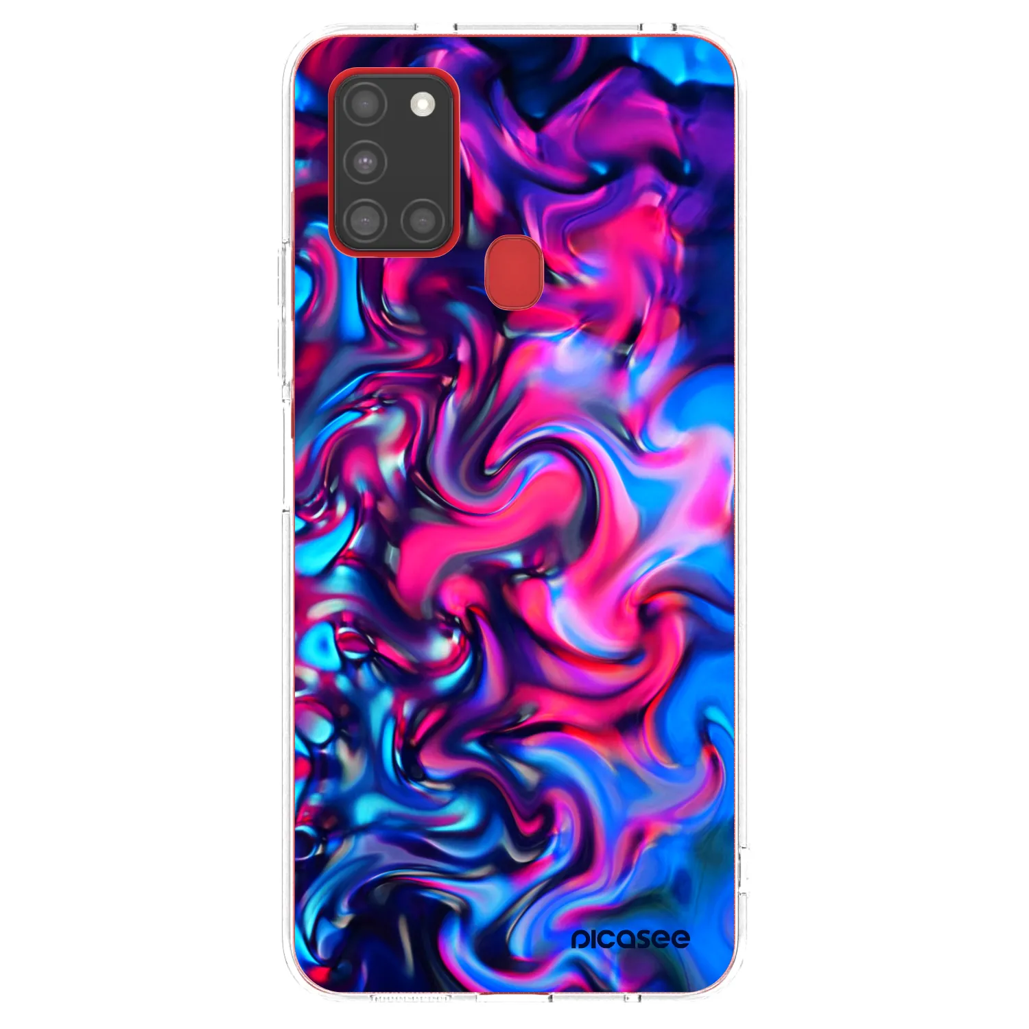 Picasee silikónový prehľadný obal pre Samsung Galaxy A21s - Redlight