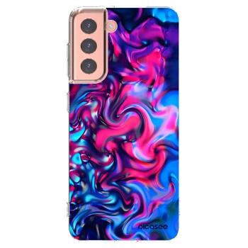 Picasee silikónový prehľadný obal pre Samsung Galaxy S21 5G G991B - Redlight