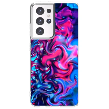 Picasee silikónový prehľadný obal pre Samsung Galaxy S21 Ultra 5G G998B - Redlight