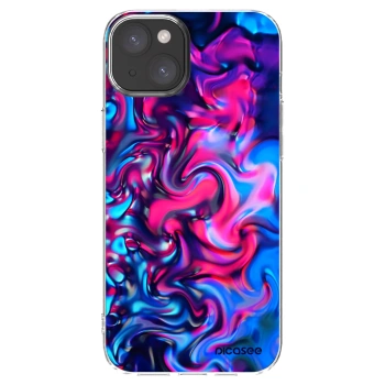 Picasee silikónový prehľadný obal pre Apple iPhone 15 Plus - Redlight