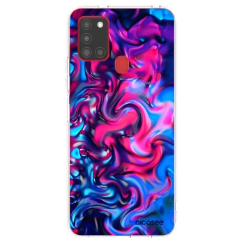 Picasee silikónový prehľadný obal pre Samsung Galaxy A21s - Redlight
