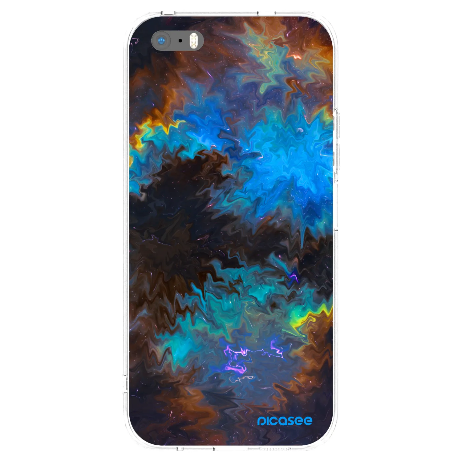 Silikónový prehľadný obal pre Apple iPhone 5/5S/SE - Space